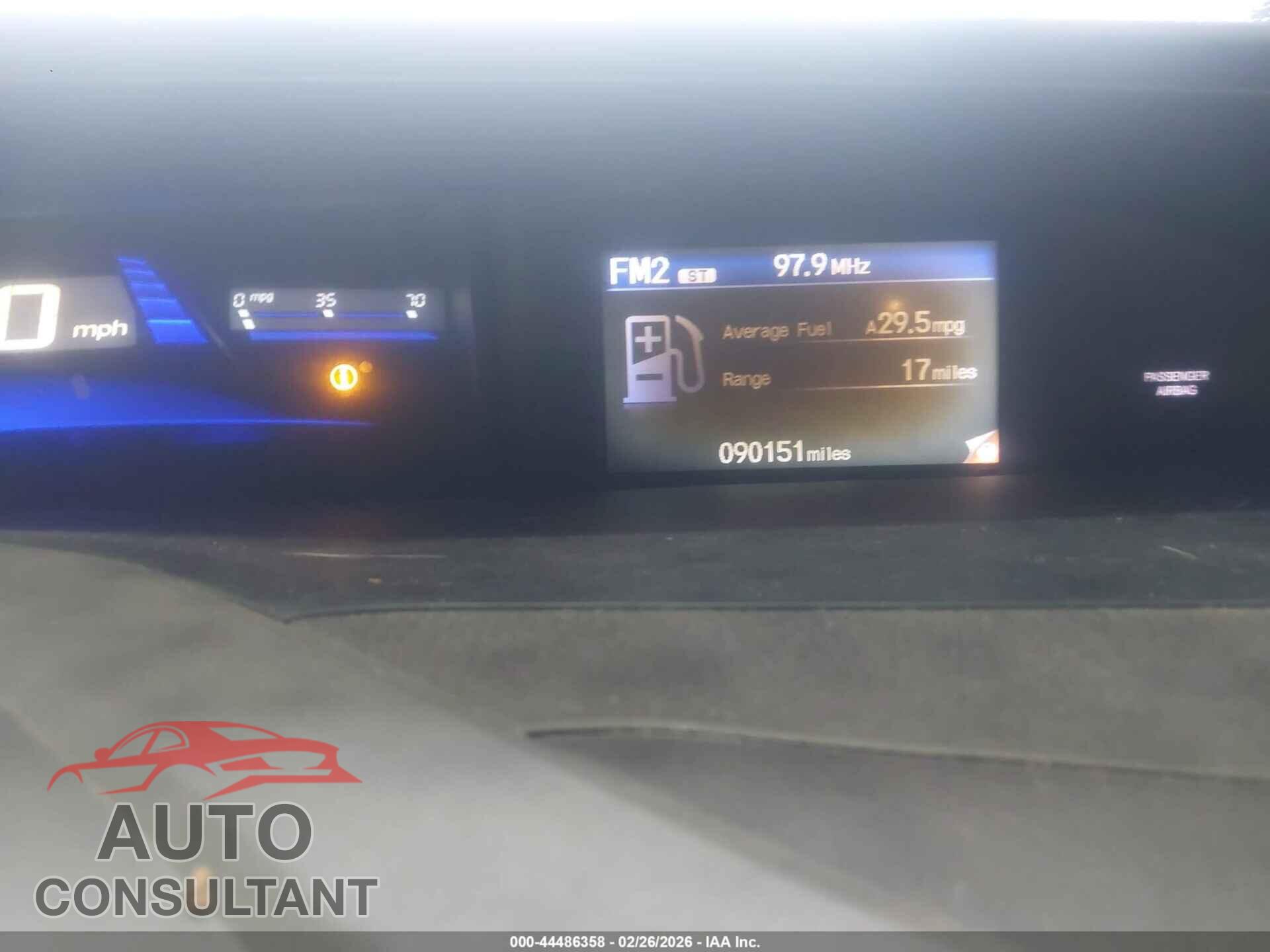 HONDA CIVIC 2012 - 19XFB2F58CE067508