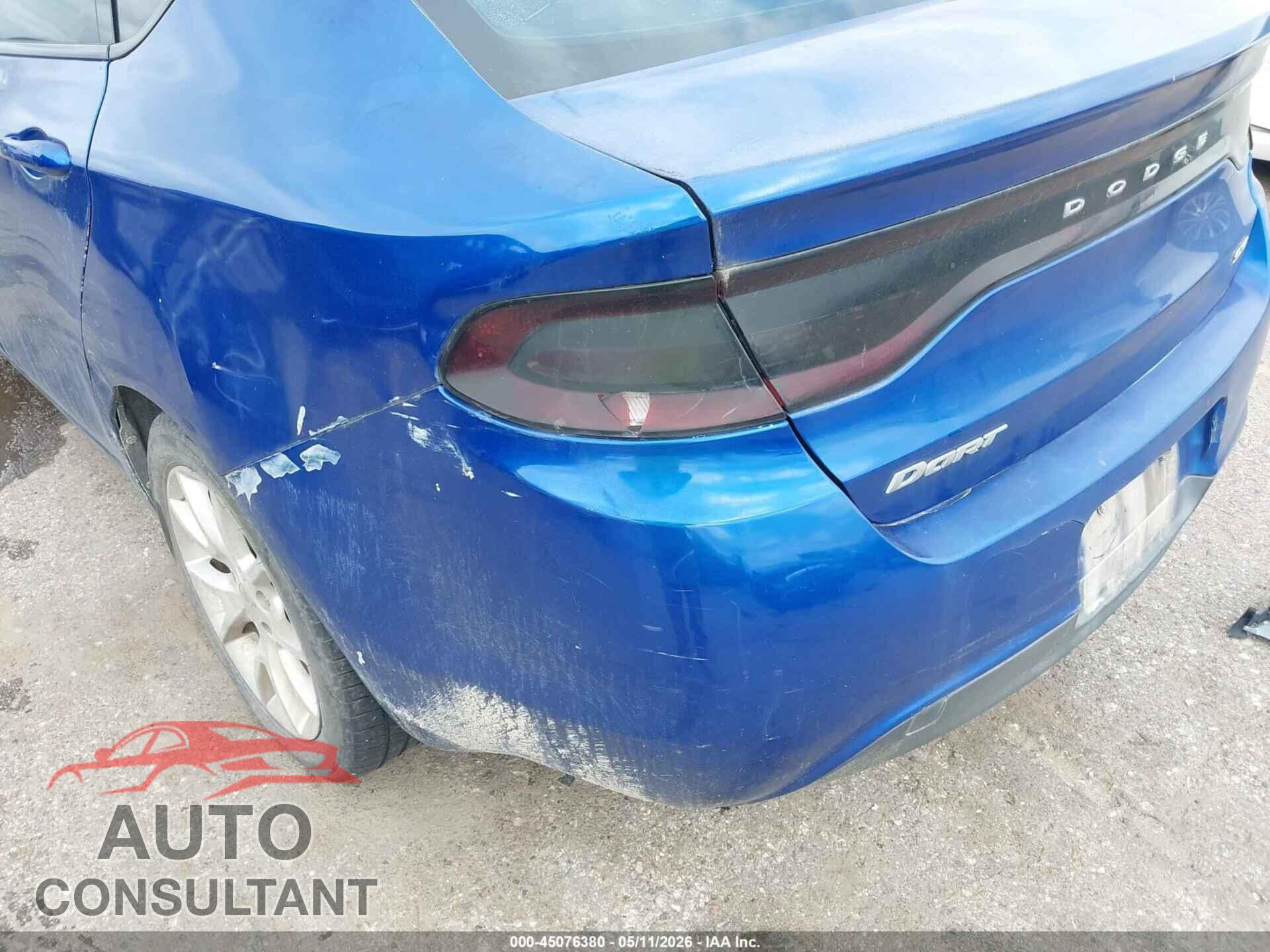 DODGE DART 2013 - 1C3CDFBA7DD709084