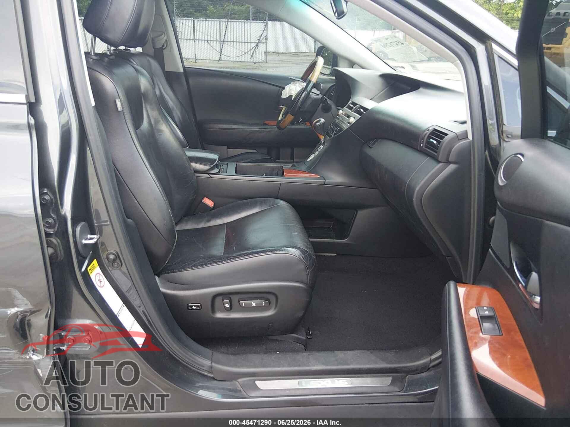 LEXUS RX 350 2010 - 2T2BK1BAXAC013159