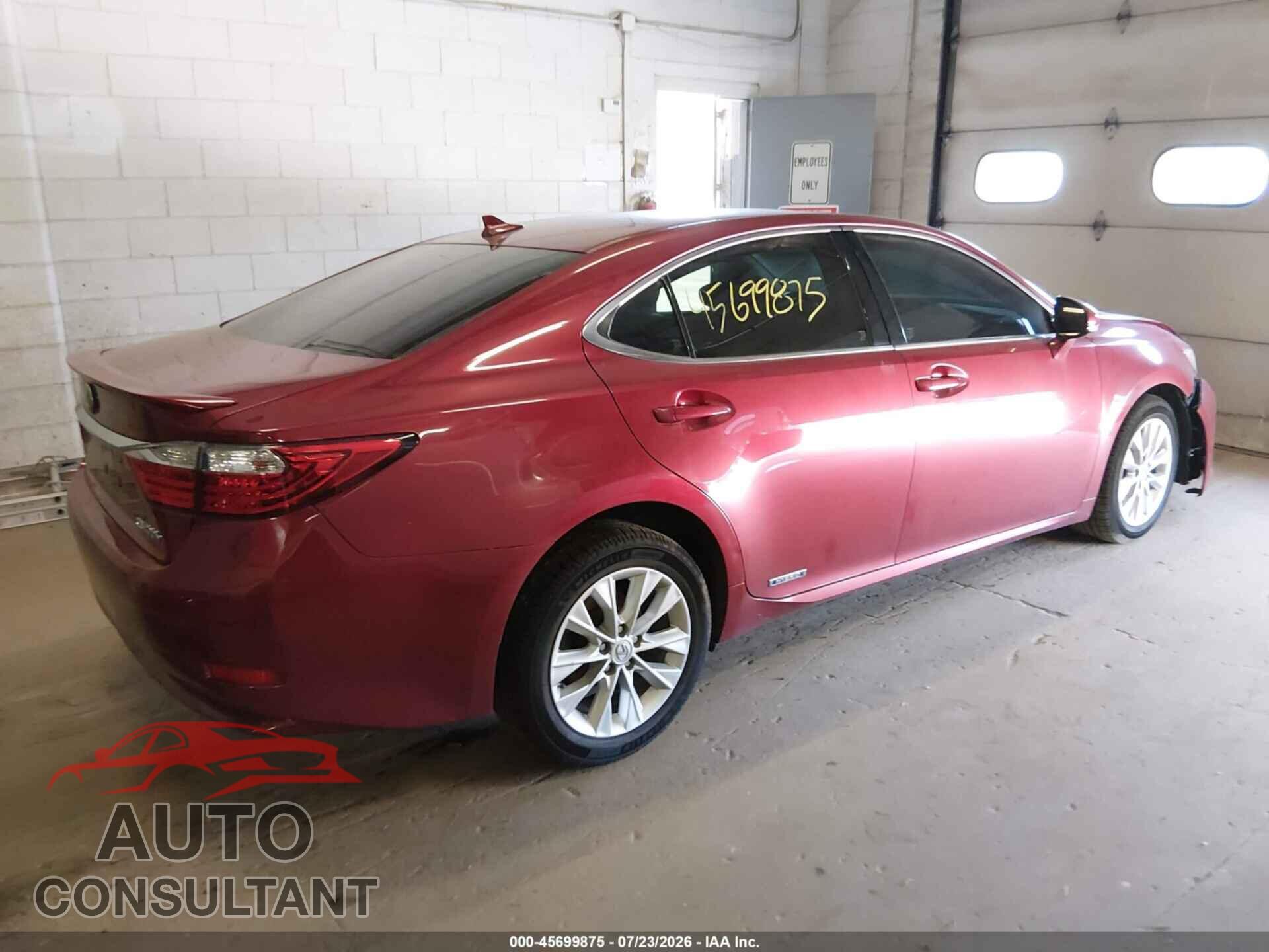 LEXUS ES 300H 2013 - JTHBW1GG8D2010641