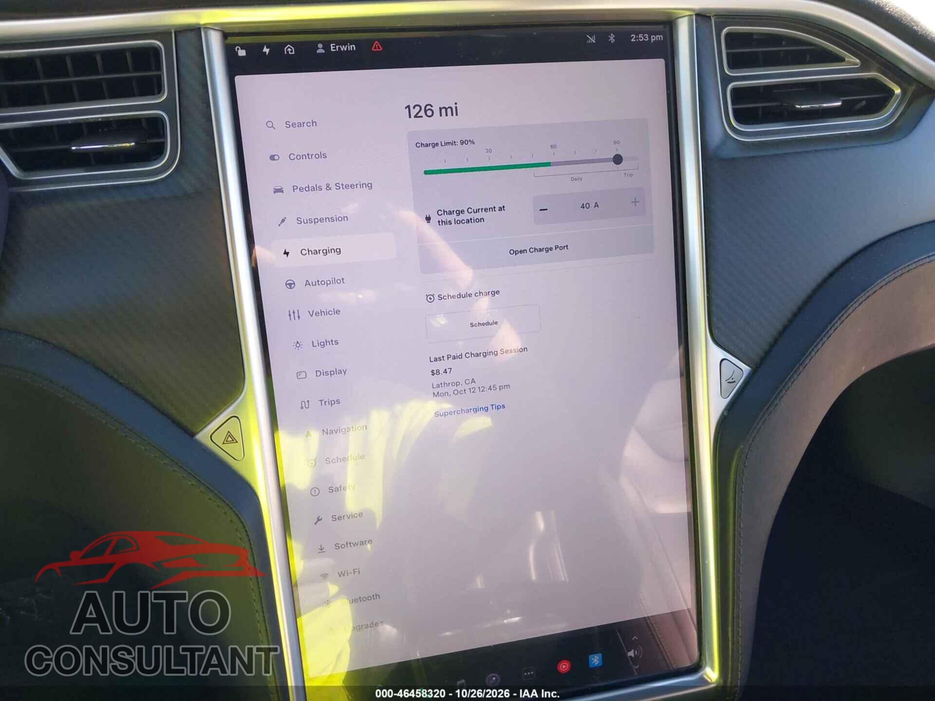 TESLA MODEL S 2015 - 5YJSA1V47FF100372