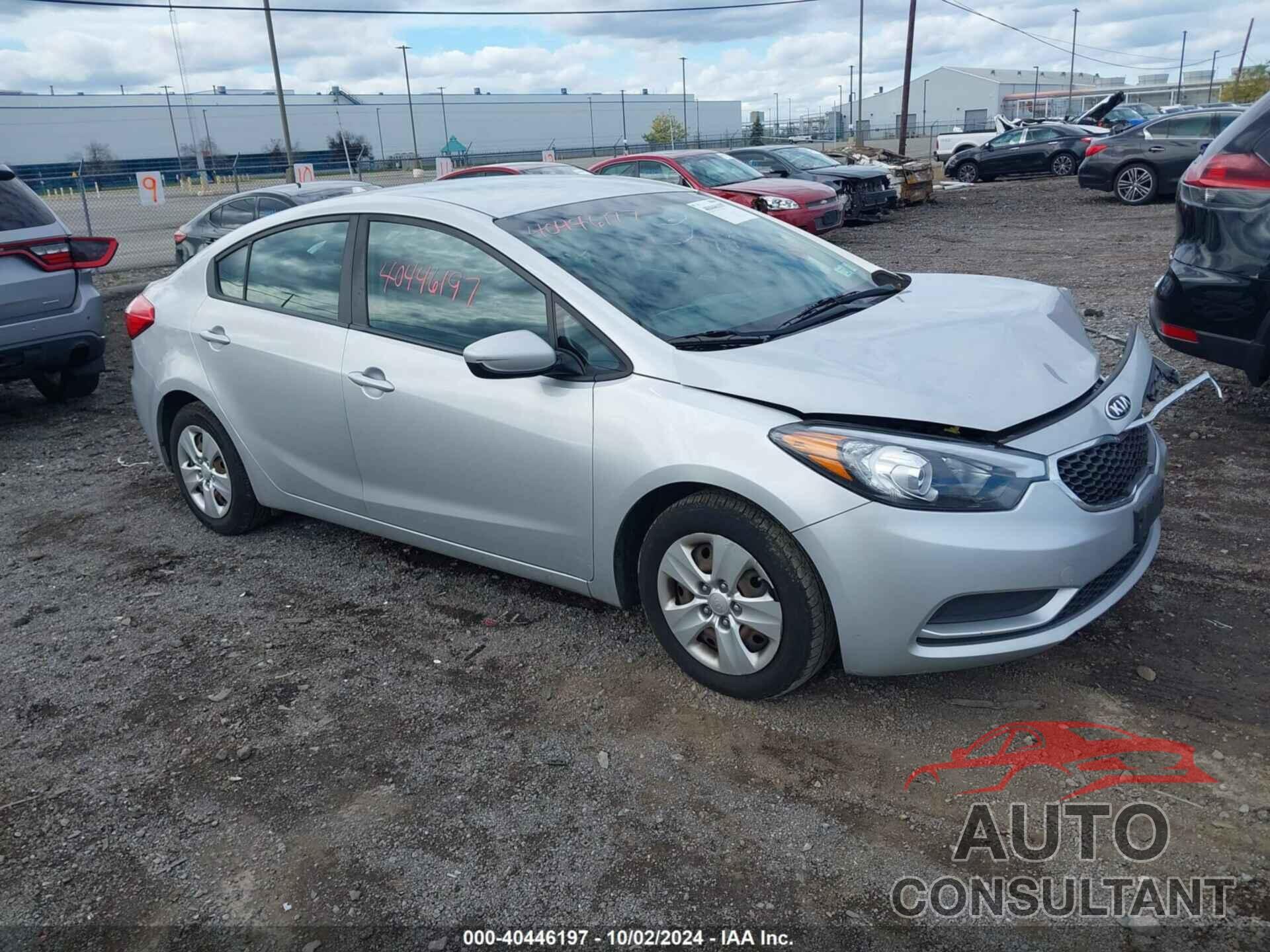 KIA FORTE 2016 - KNAFK4A64G5616728