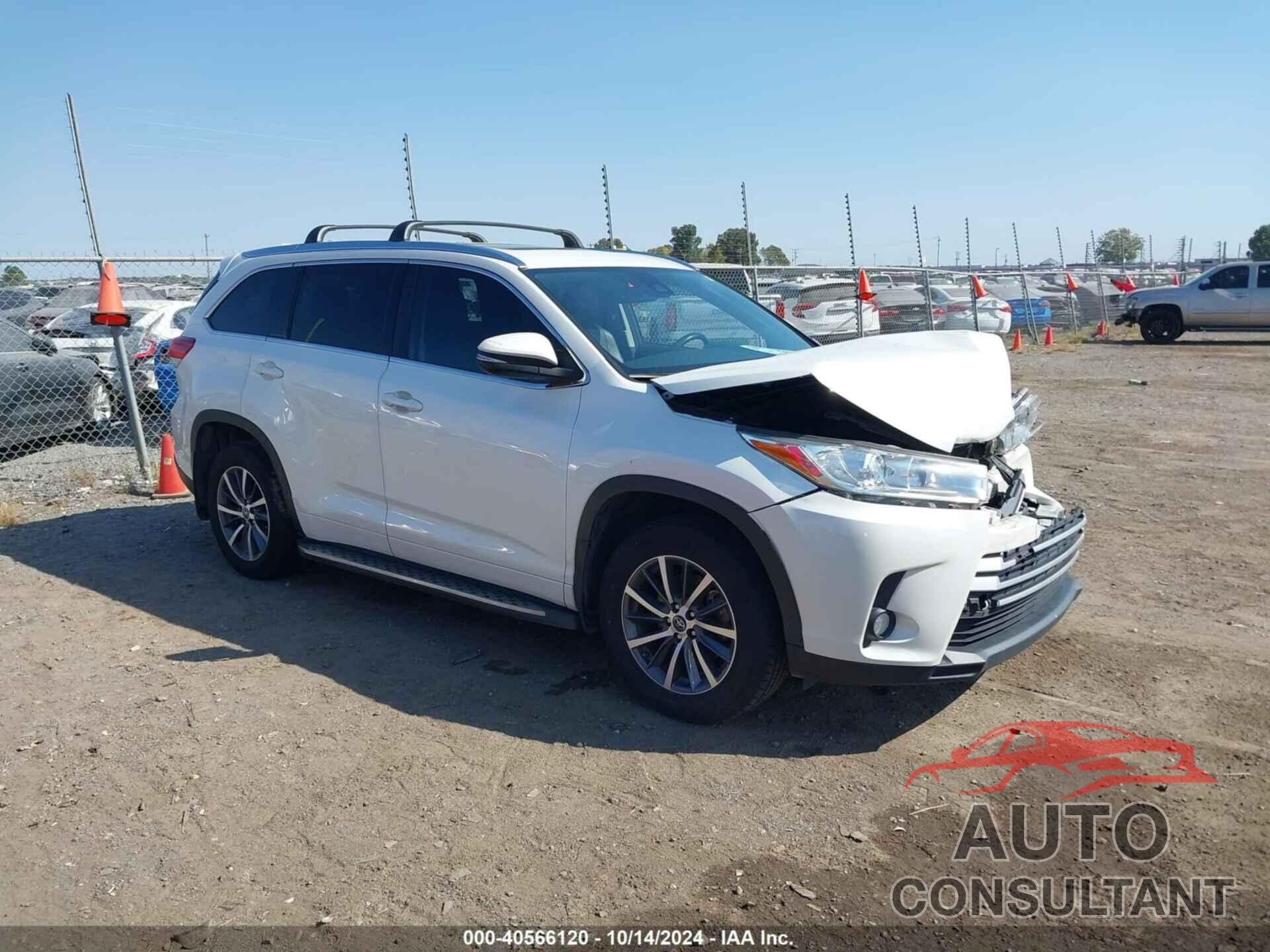 TOYOTA HIGHLANDER 2017 - 5TDKZRFH4HS524972