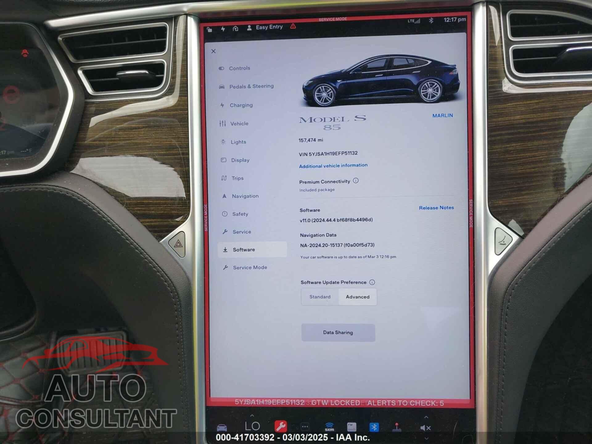 TESLA MODEL S 2014 - 5YJSA1H19EFP51132