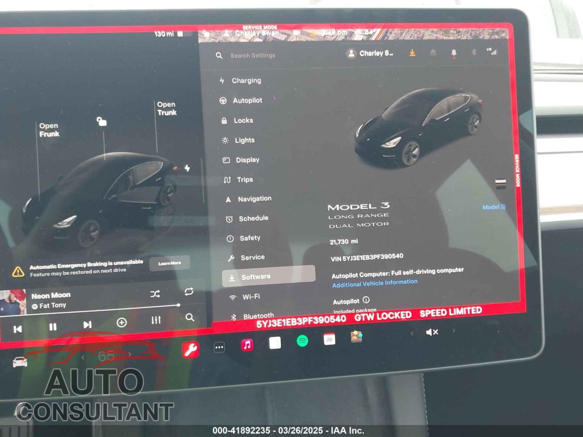 TESLA MODEL 3 2023 - 5YJ3E1EB3PF390540