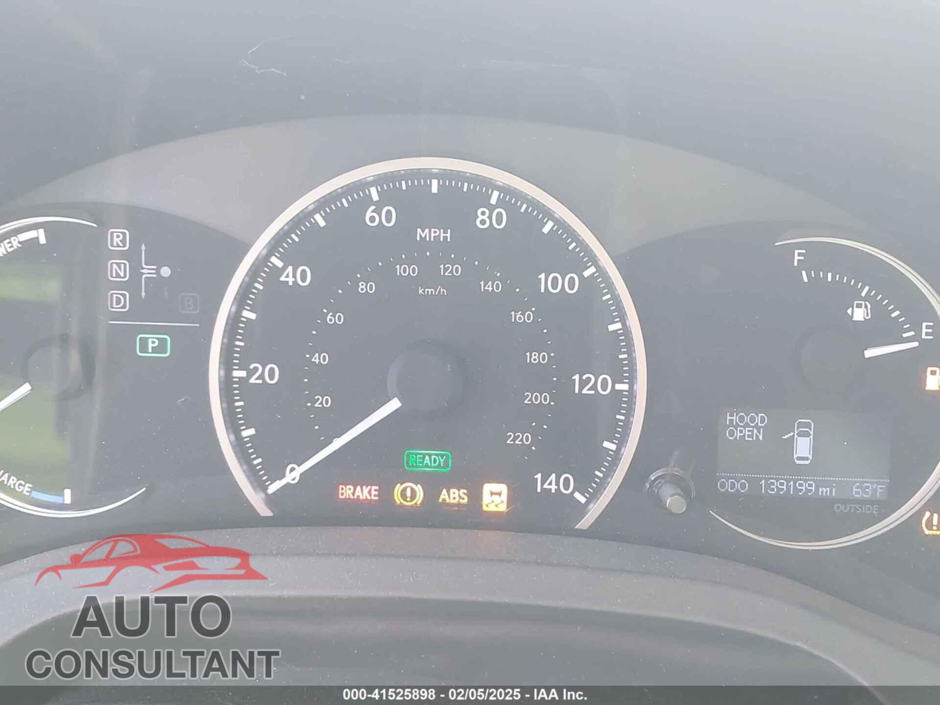LEXUS CT 200H 2013 - JTHKD5BH9D2160271