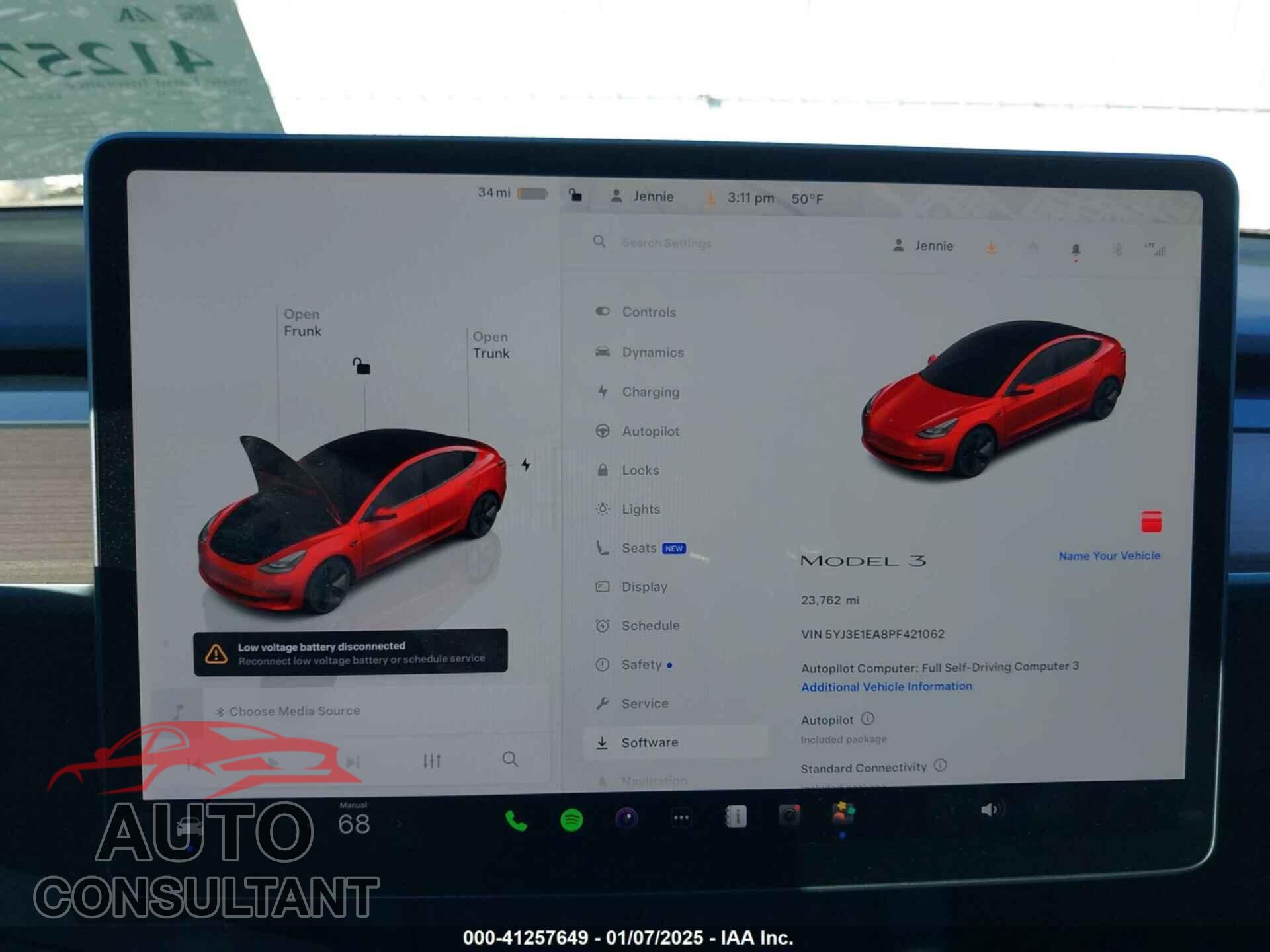 TESLA MODEL 3 2023 - 5YJ3E1EA8PF421062