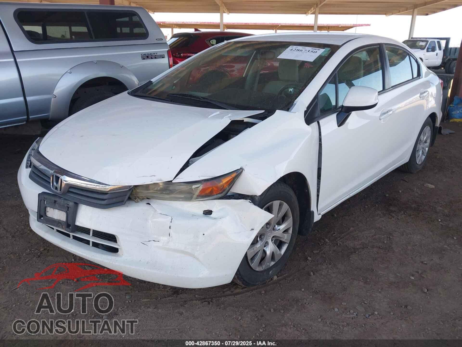 HONDA CIVIC 2012 - 19XFB2F54CE094253