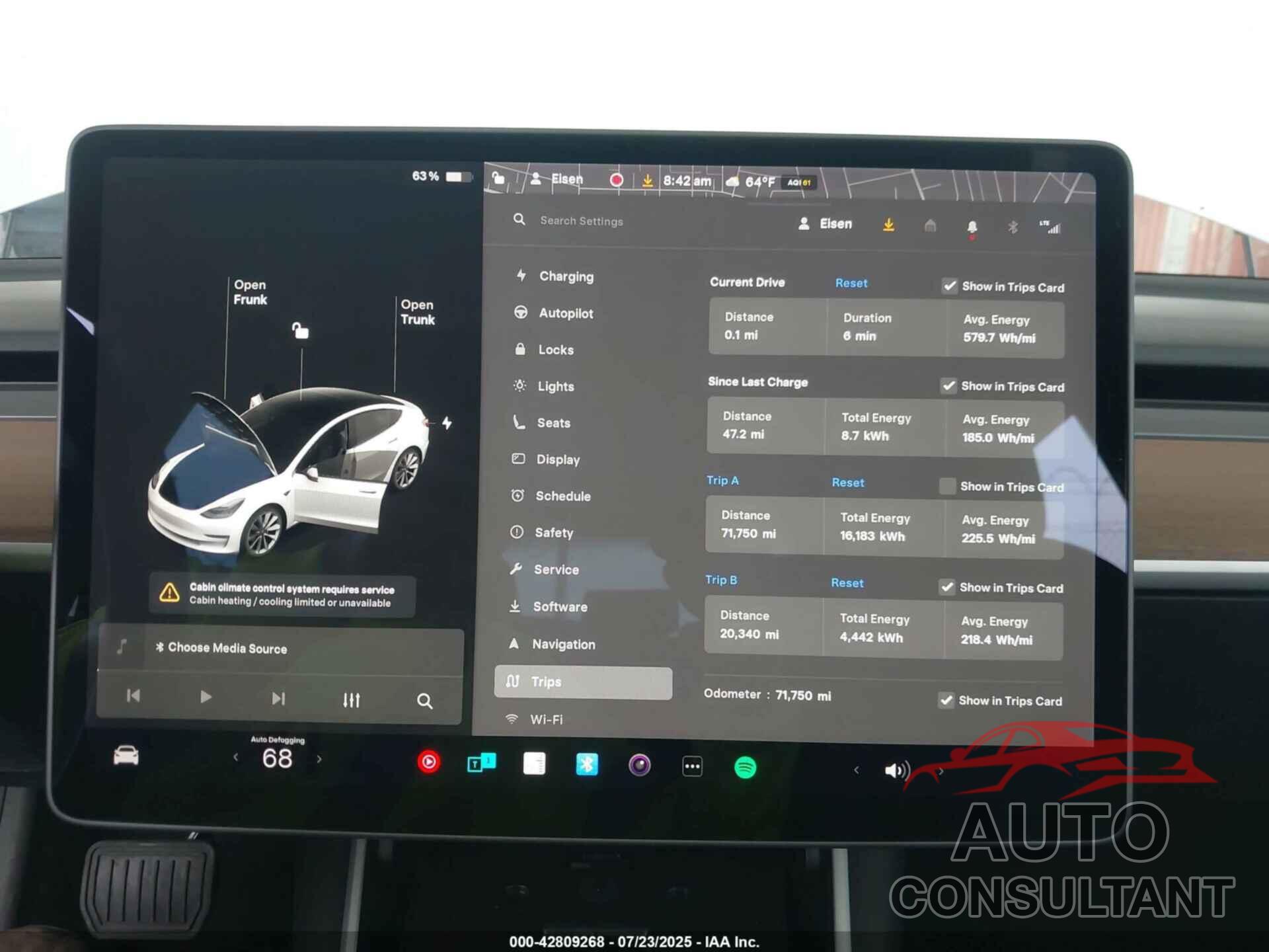TESLA MODEL 3 2018 - 5YJ3E1EA1JF050138