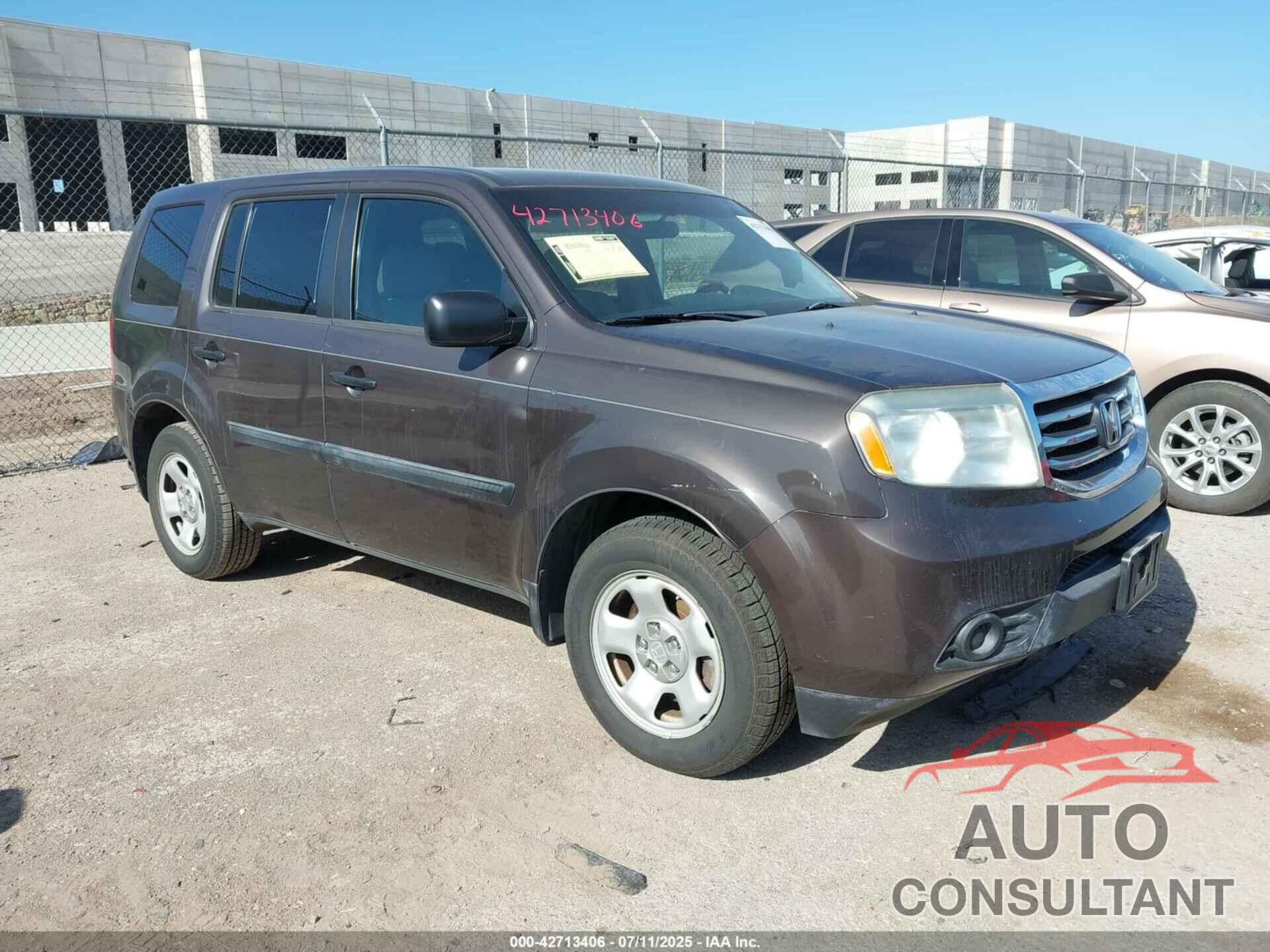 HONDA PILOT 2012 - 5FNYF3H21CB001009