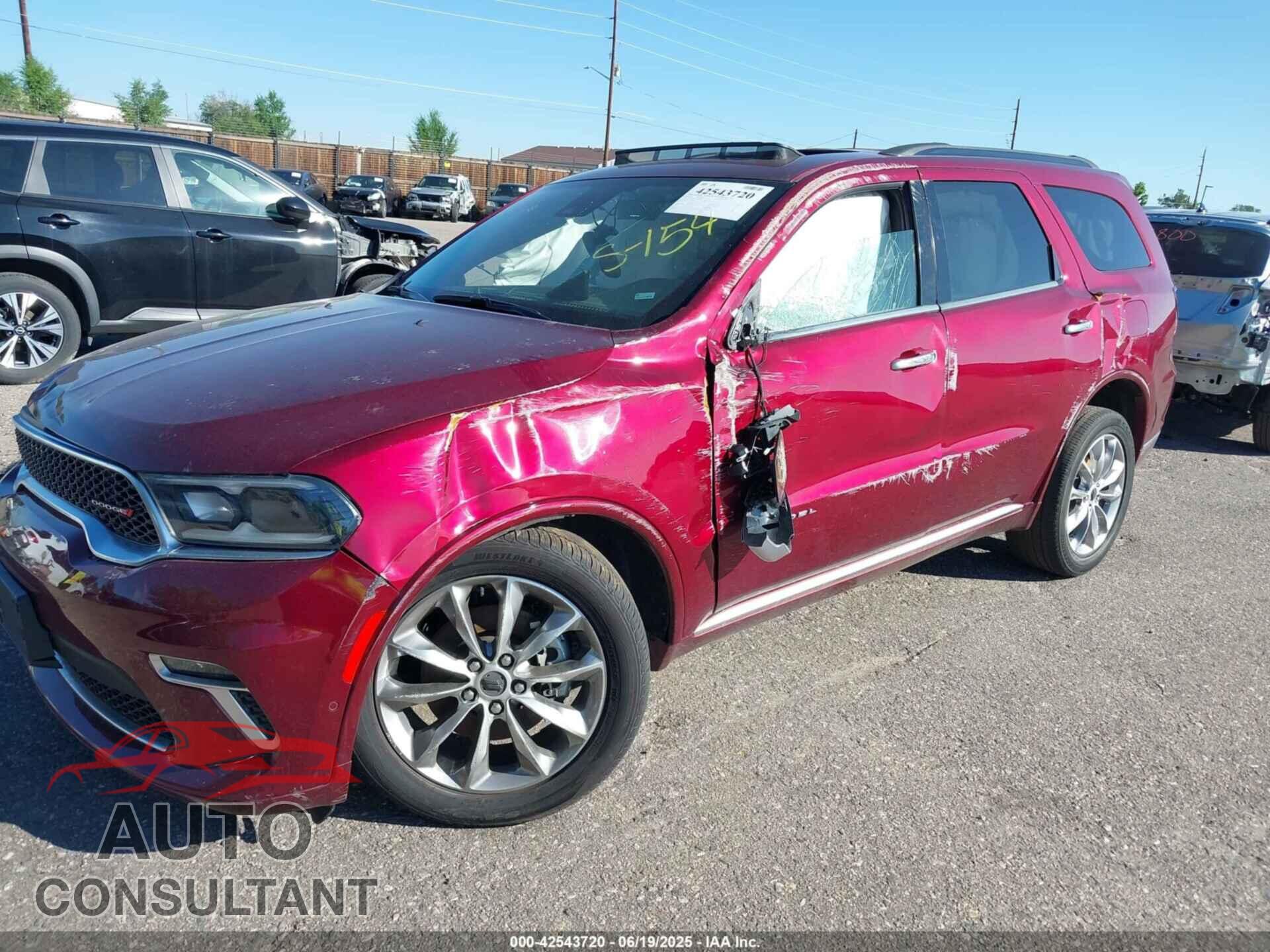 DODGE DURANGO 2022 - 1C4SDJET3NC219109