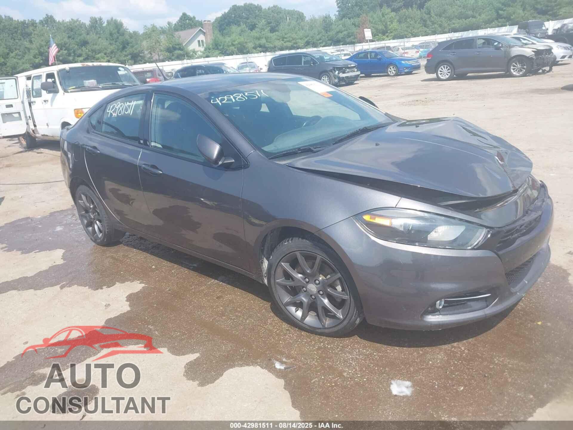 DODGE DART 2015 - 1C3CDFBB4FD267991