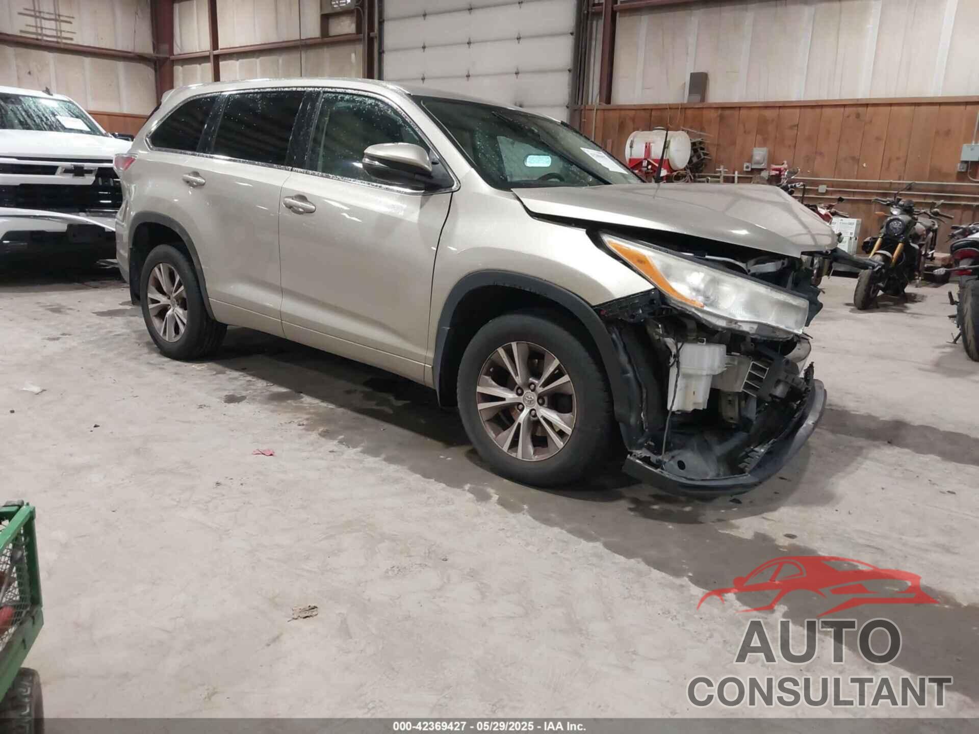 TOYOTA HIGHLANDER 2014 - 5TDBKRFH9ES014245