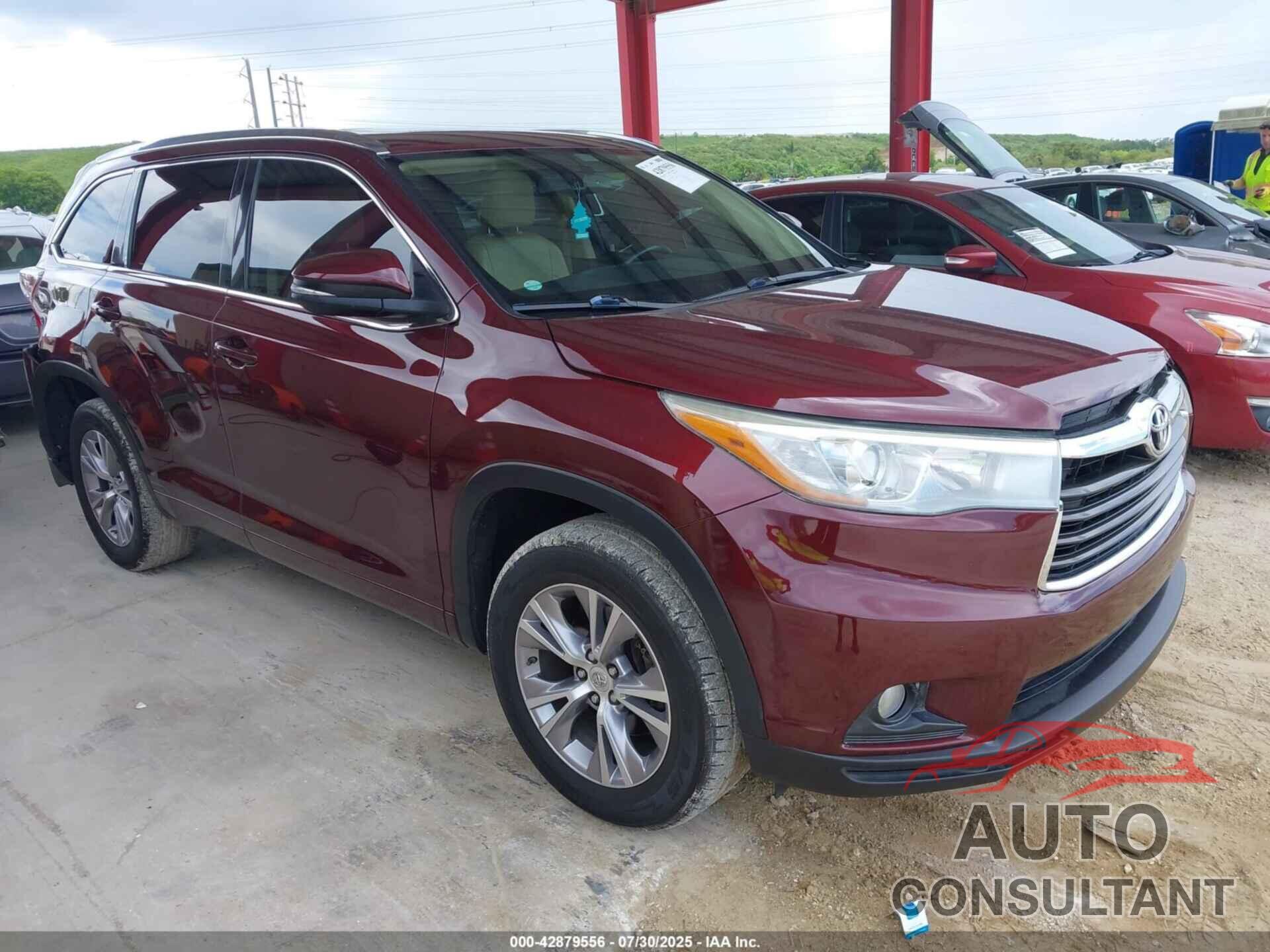 TOYOTA HIGHLANDER 2015 - 5TDKKRFH0FS108676
