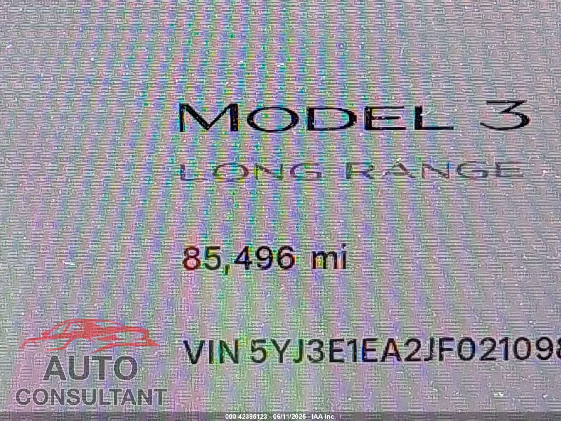 TESLA MODEL 3 2018 - 5YJ3E1EA2JF021098