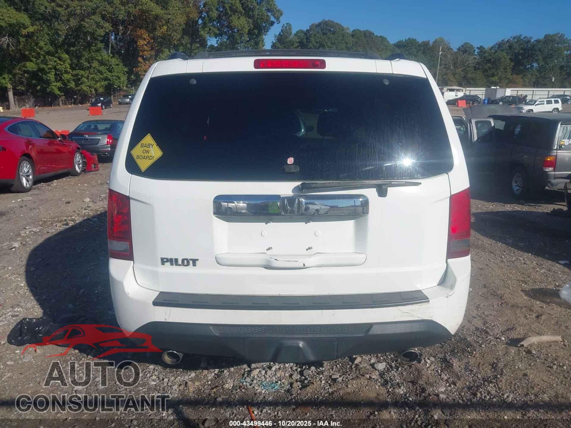 HONDA PILOT 2012 - 5FNYF3H77CB043146