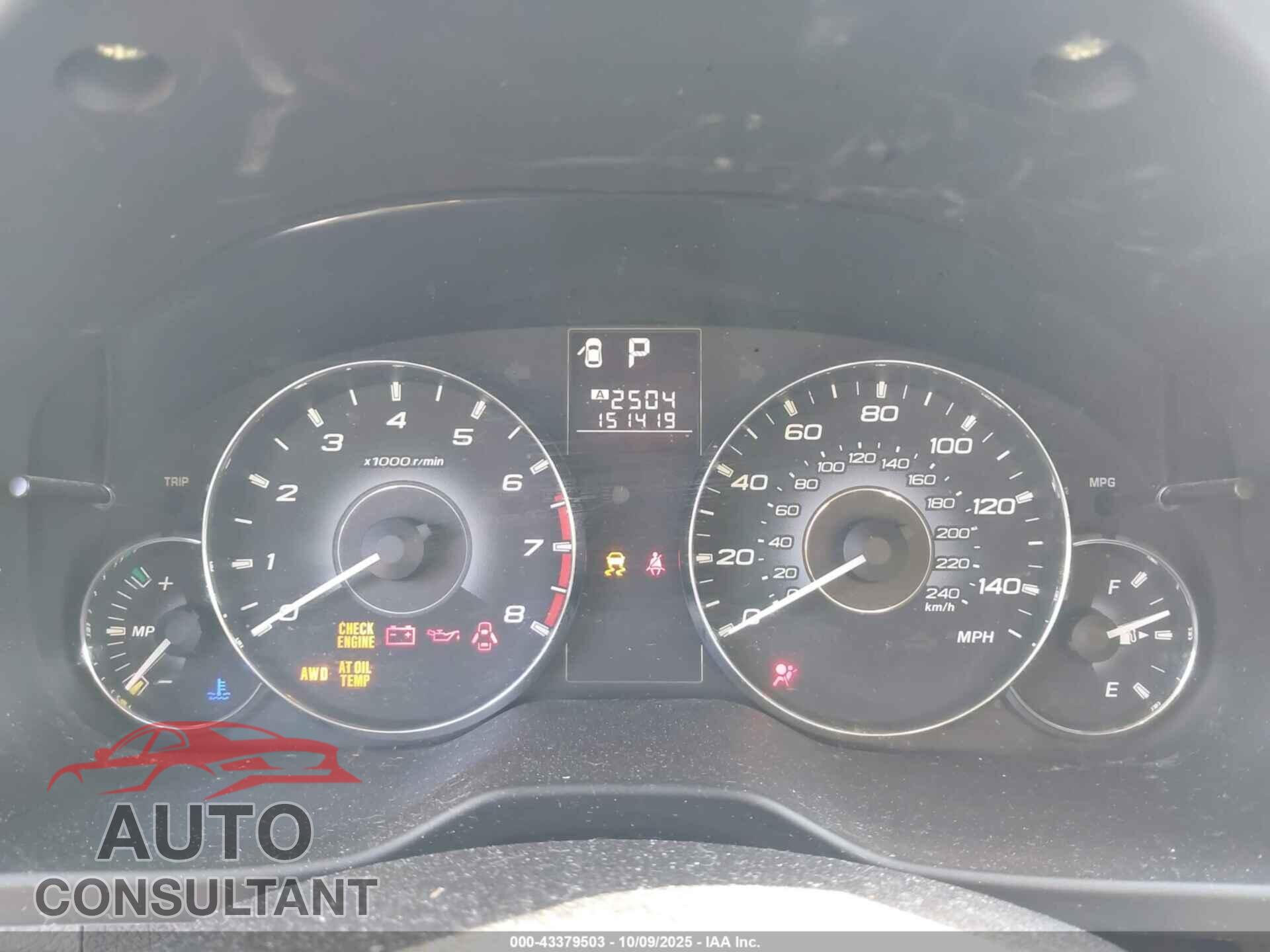 SUBARU OUTBACK 2010 - 4S4BRCCC8A3341518