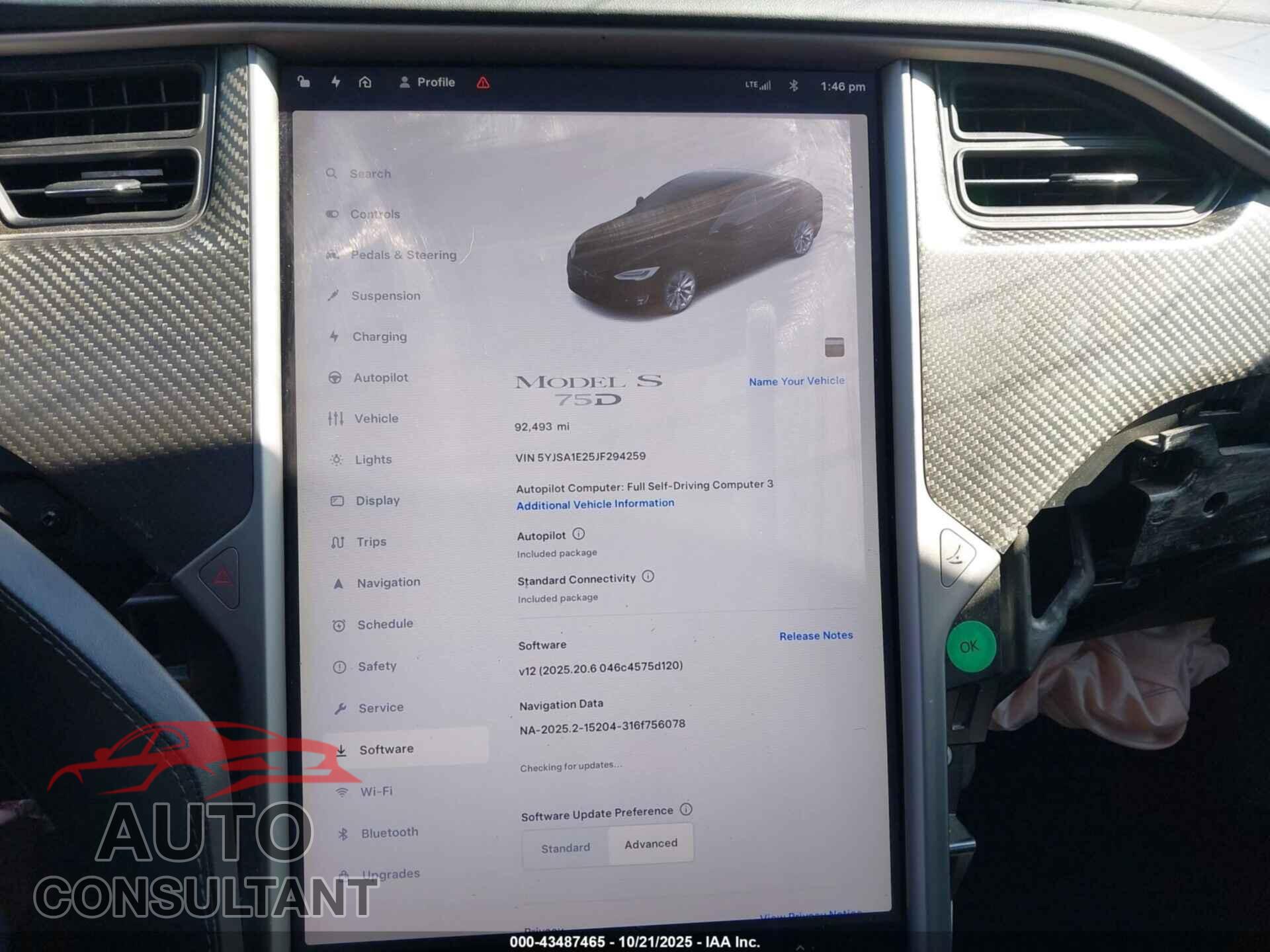 TESLA MODEL S 2018 - 5YJSA1E25JF294259
