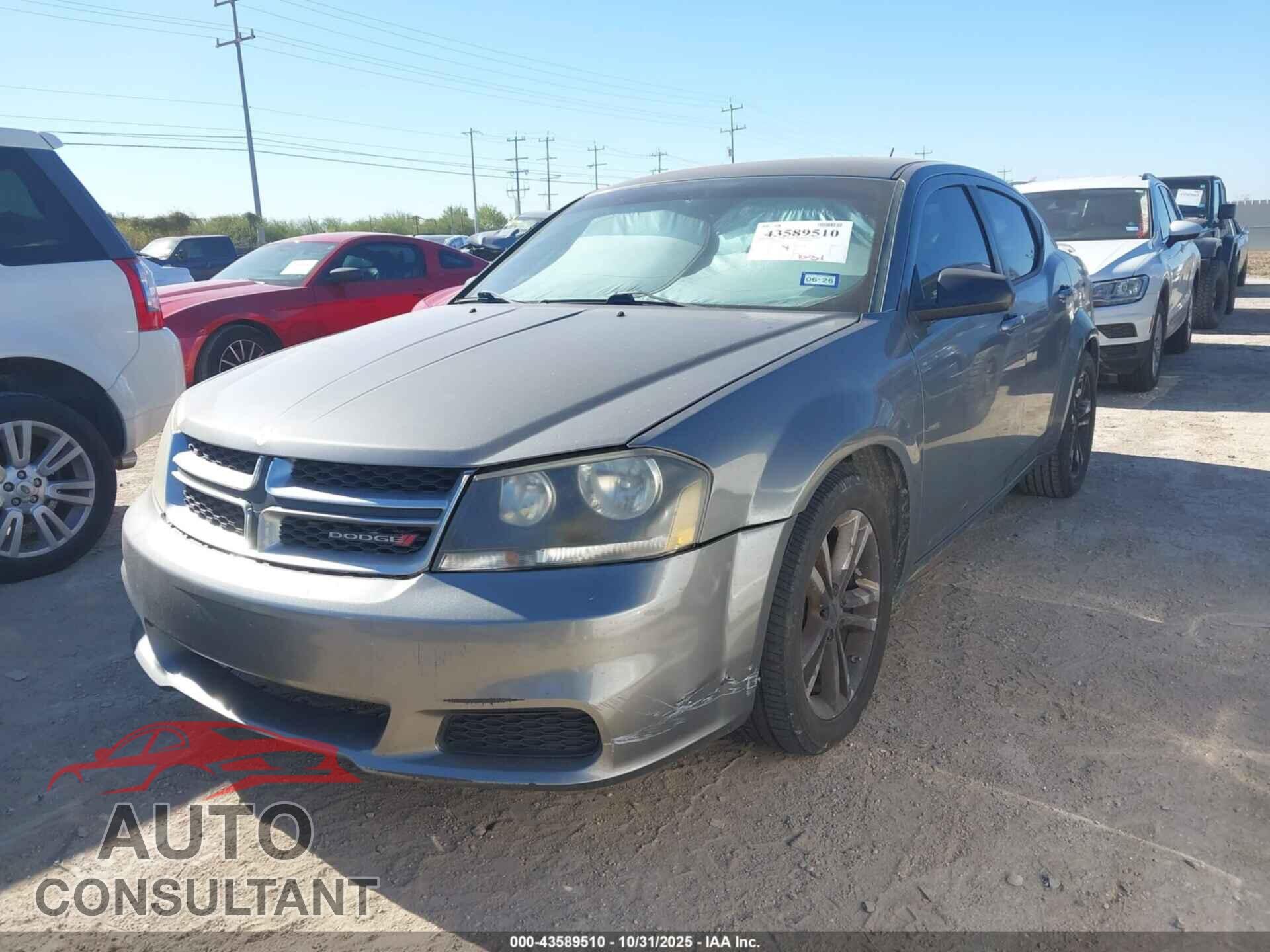 DODGE AVENGER 2013 - 1C3CDZAG5DN657536
