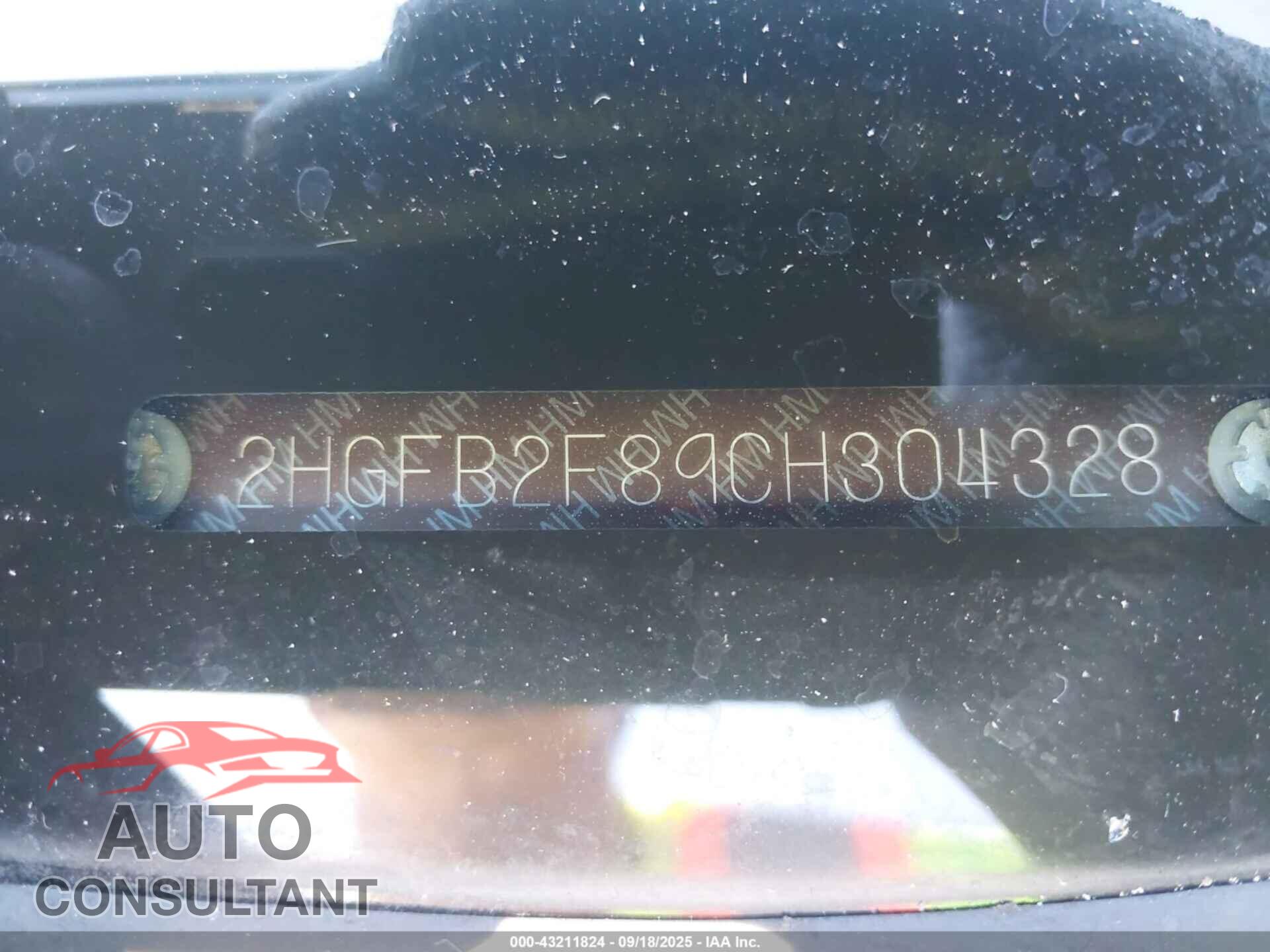 HONDA CIVIC 2012 - 2HGFB2F89CH304328