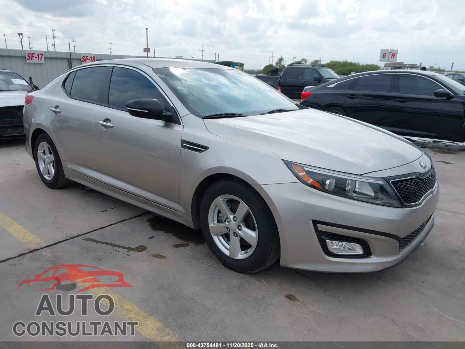 KIA OPTIMA 2014 - KNAGM4A78E5468314