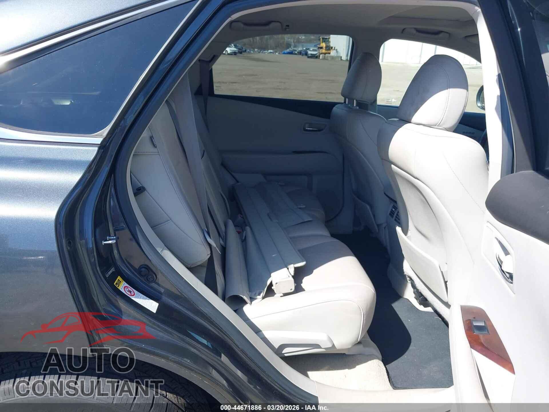 LEXUS RX 350 2011 - 2T2BK1BA5BC092743