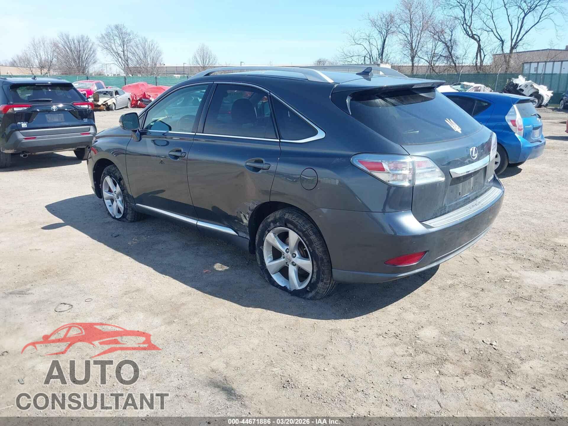 LEXUS RX 350 2011 - 2T2BK1BA5BC092743
