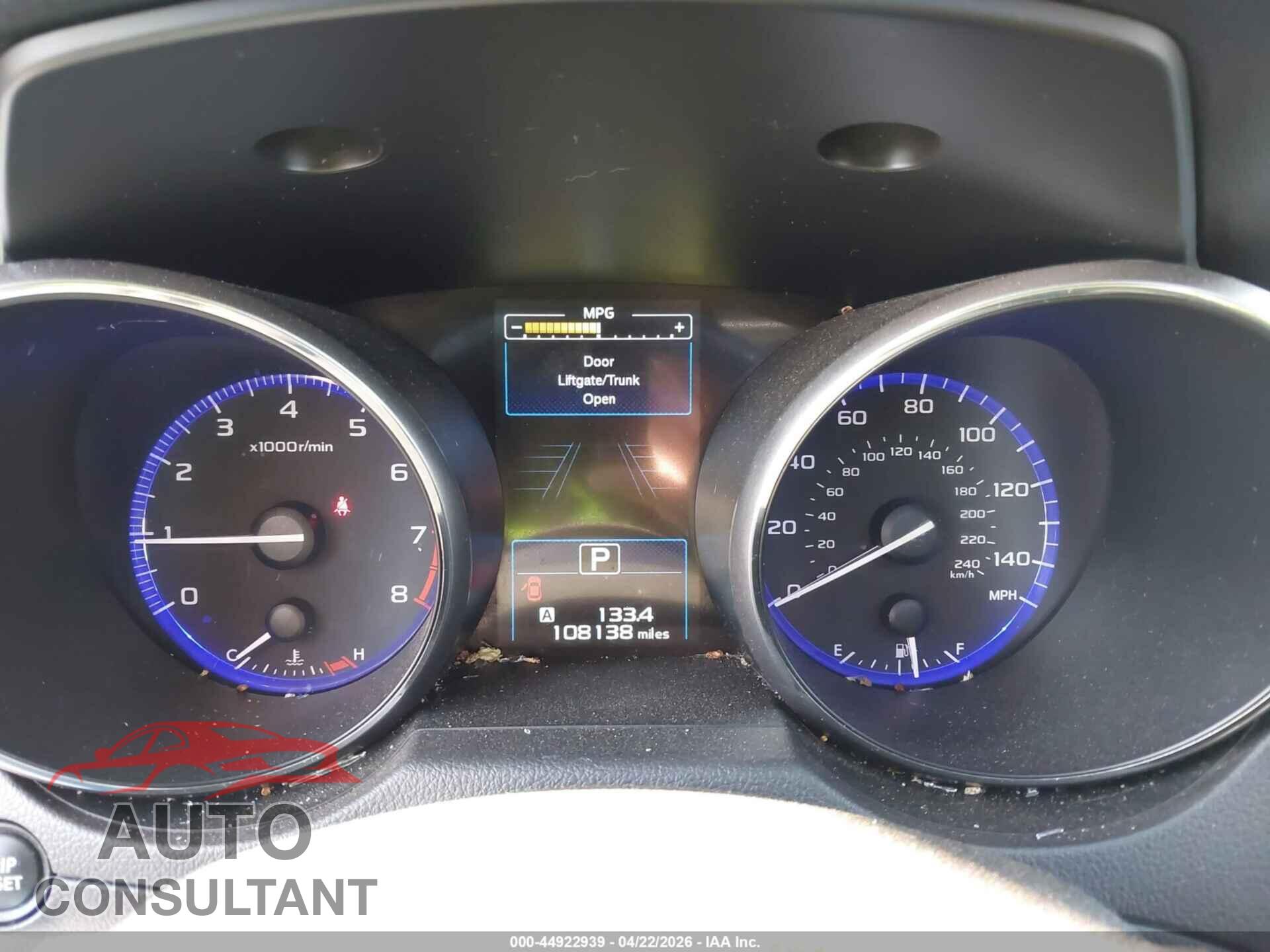 SUBARU OUTBACK 2015 - 4S4BSBHC3F3242927