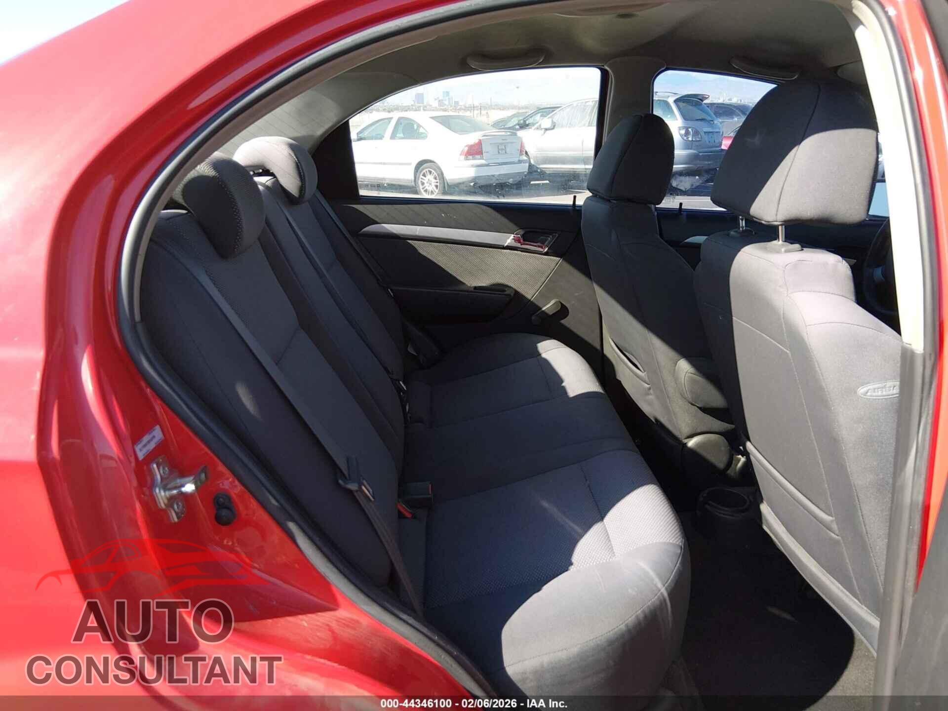CHEVROLET AVEO 2011 - KL1TD5DE7BB123796