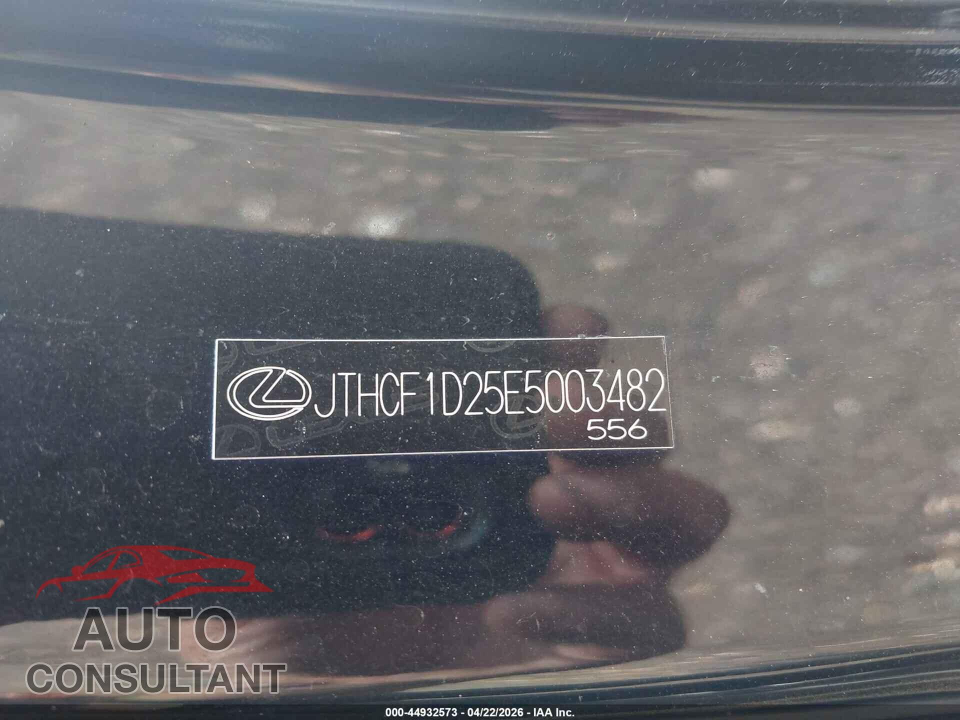 LEXUS IS 250 2014 - JTHCF1D25E5003482