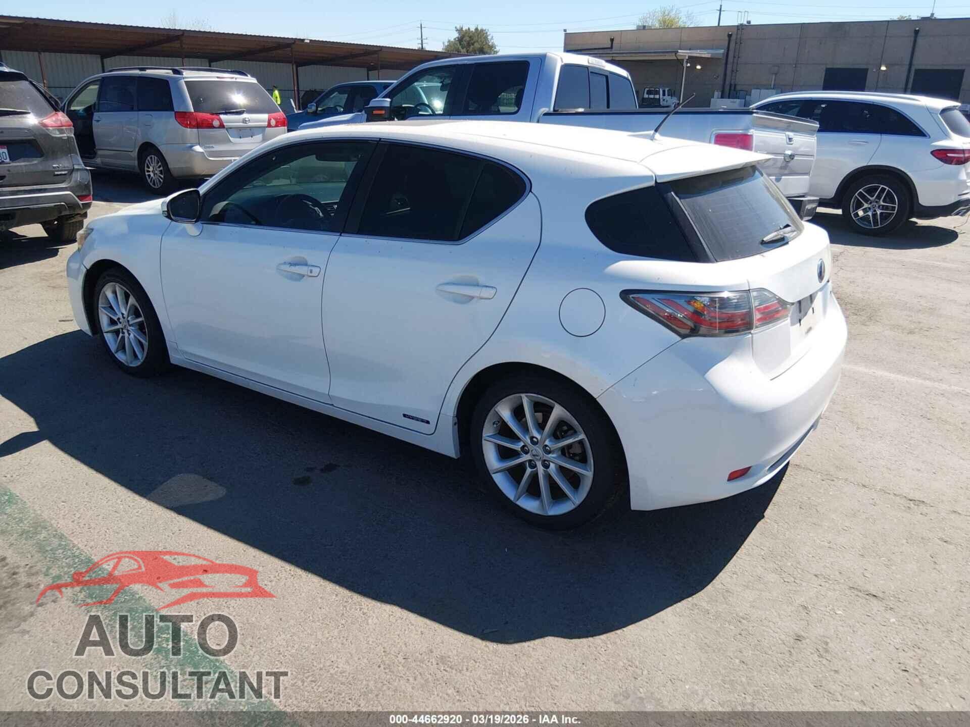 LEXUS CT 200H 2011 - JTHKD5BHXB2009243