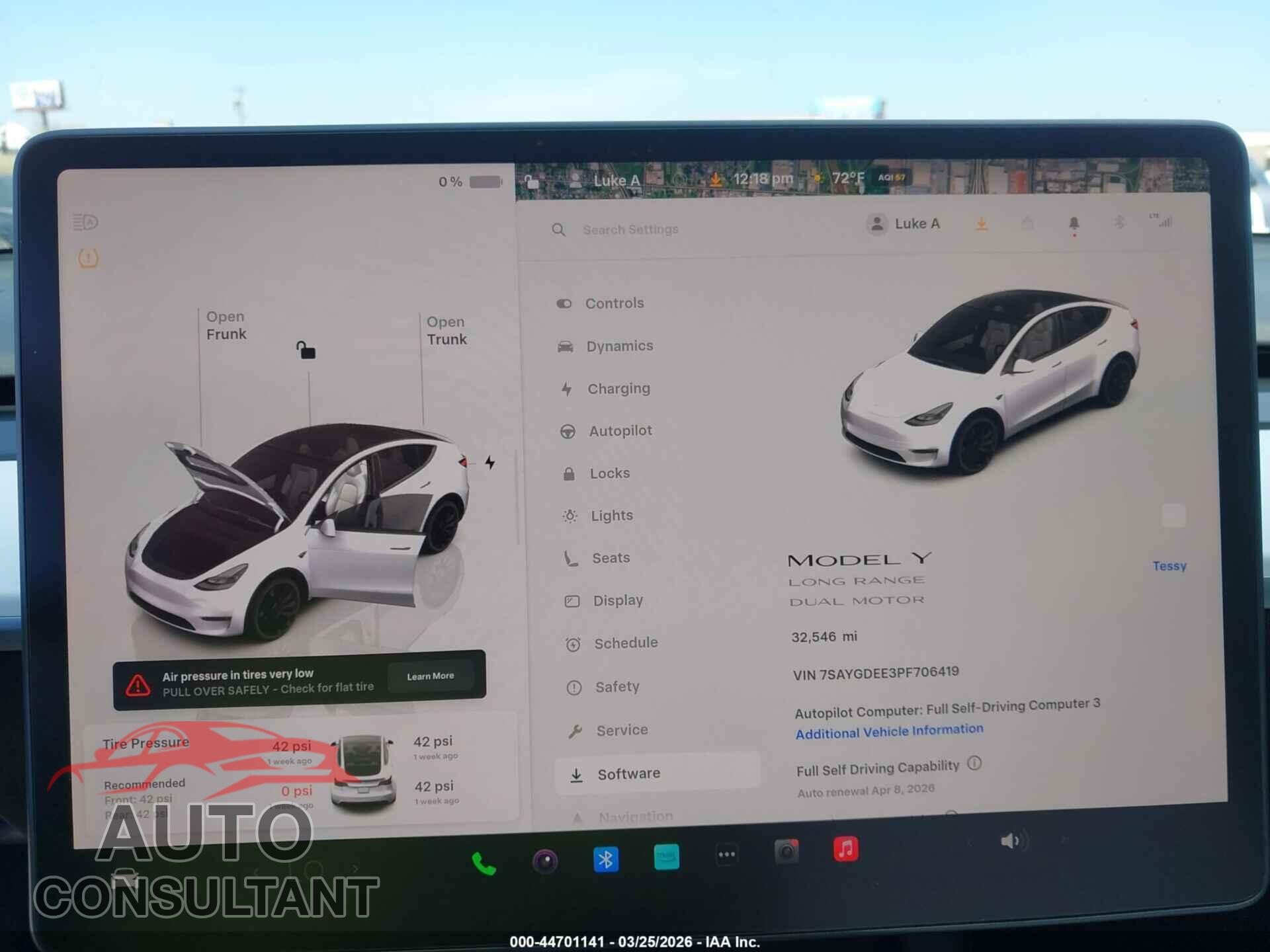 TESLA MODEL Y 2023 - 7SAYGDEE3PF706419
