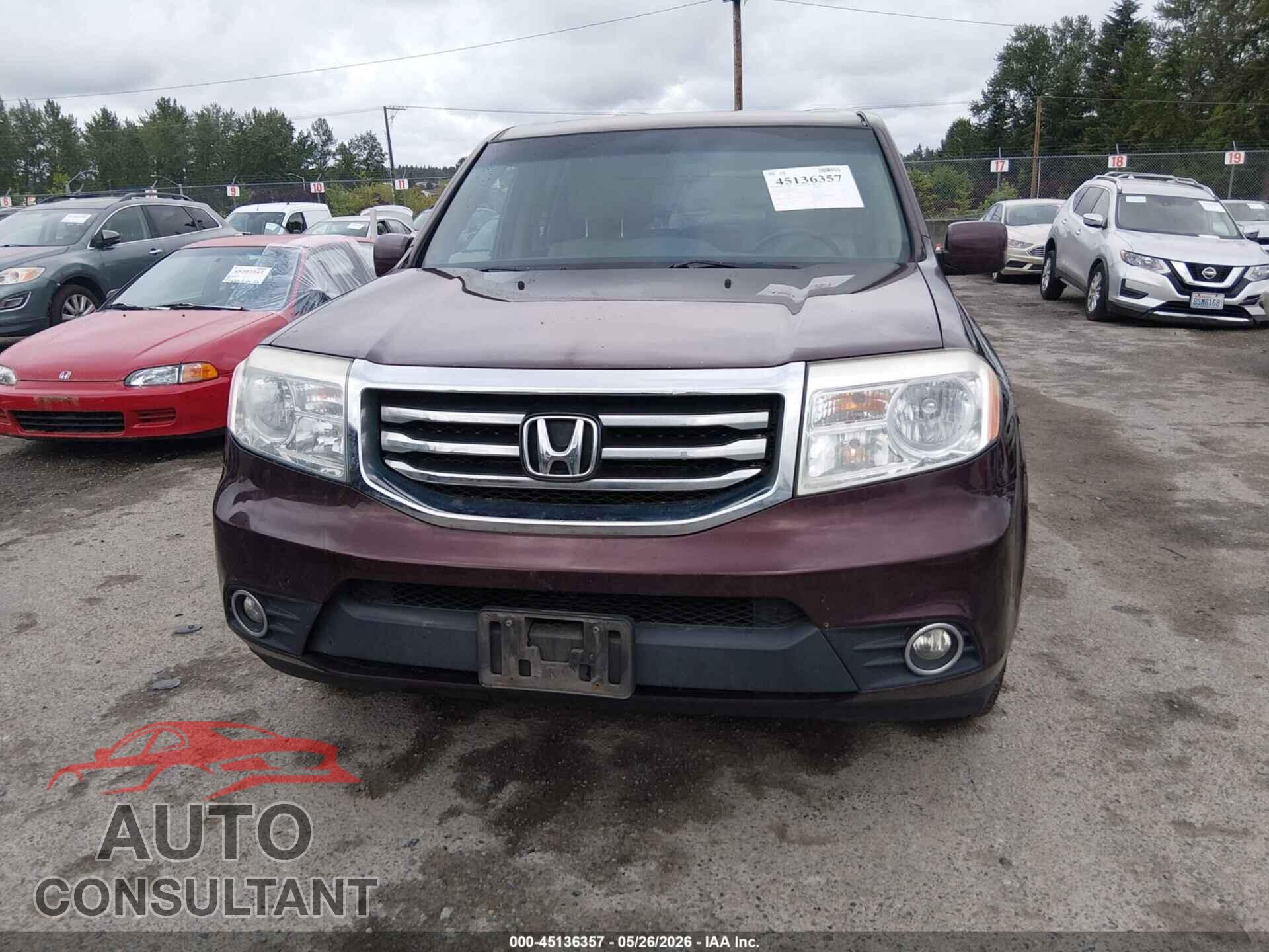 HONDA PILOT 2013 - 5FNYF4H59DB078261