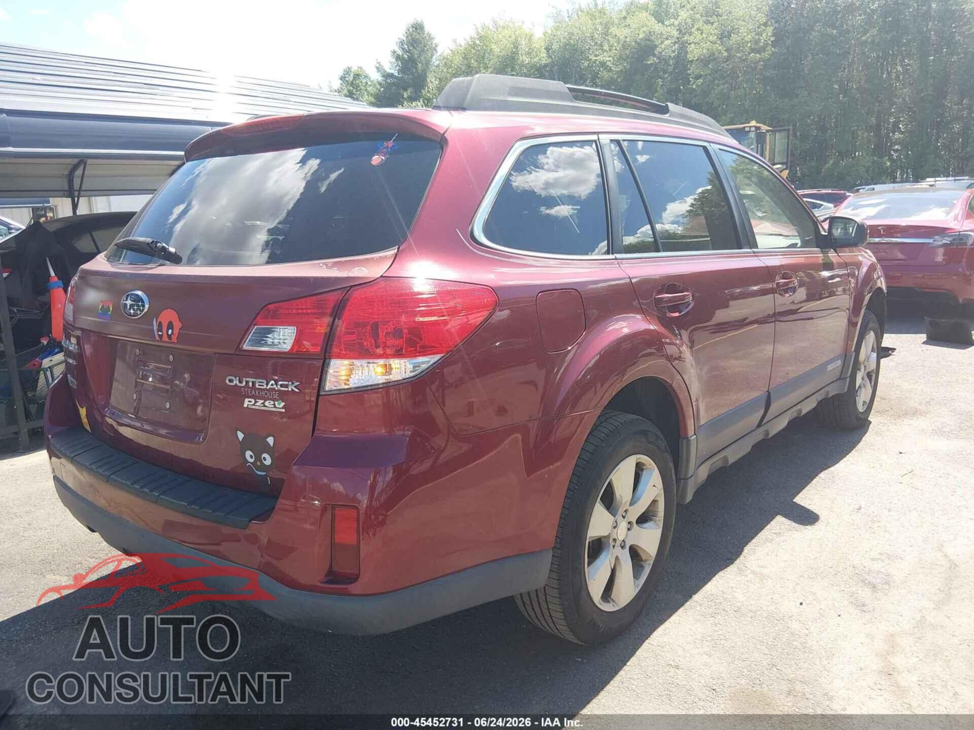 SUBARU OUTBACK 2012 - 4S4BRBCC7C3255047