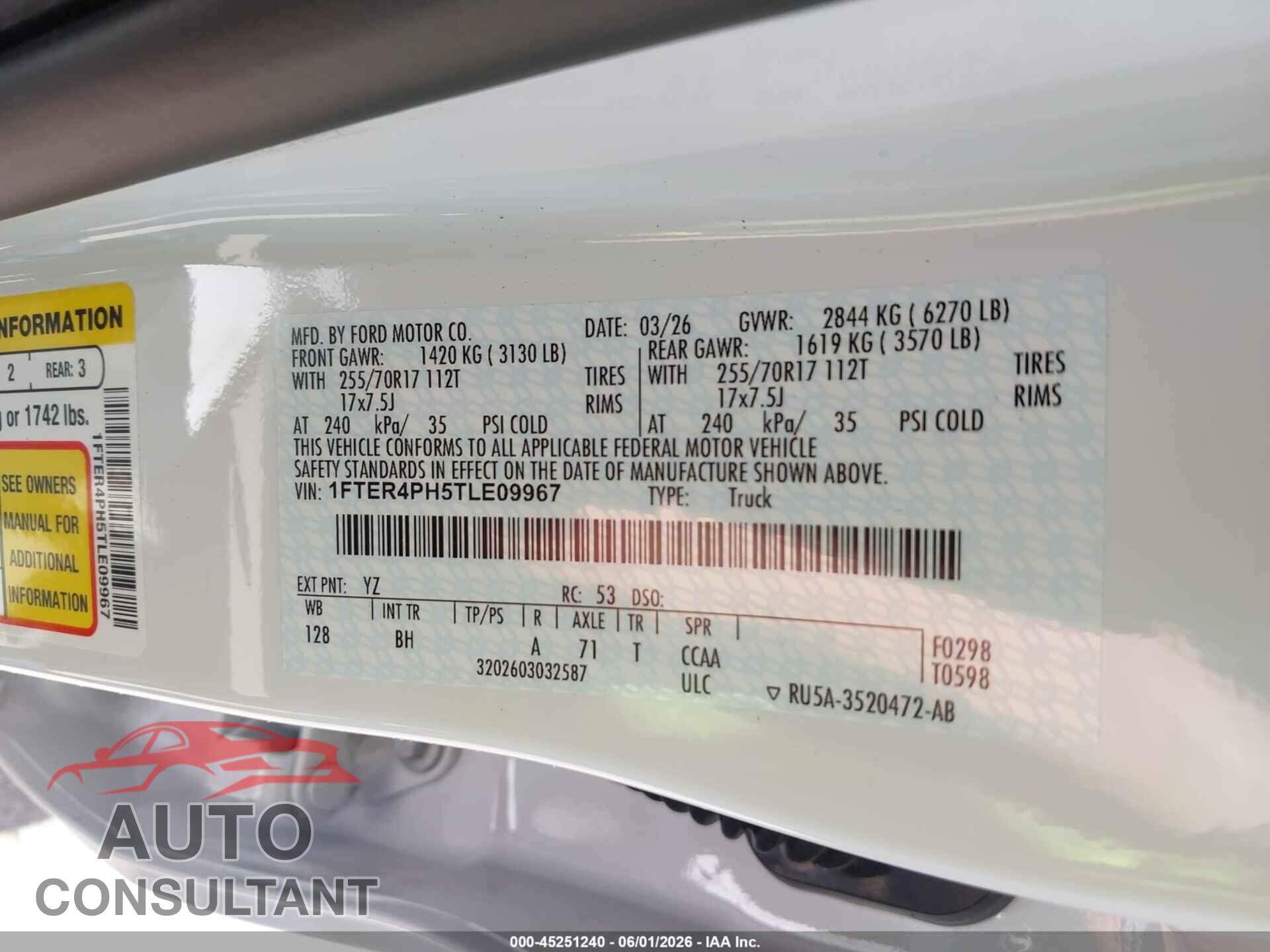 FORD RANGER 2026 - 1FTER4PH5TLE09967