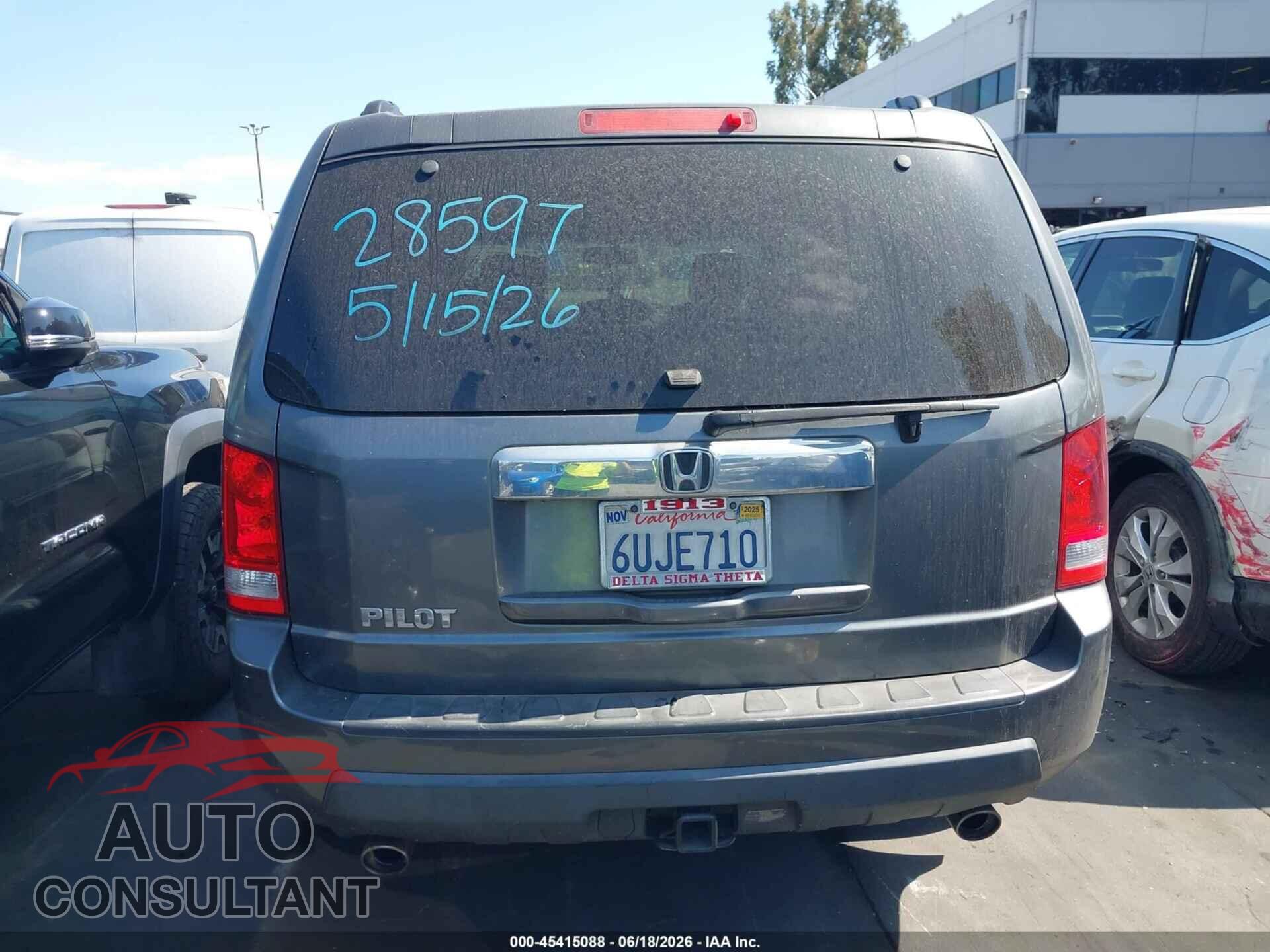 HONDA PILOT 2011 - 5FNYF3H74BB054491