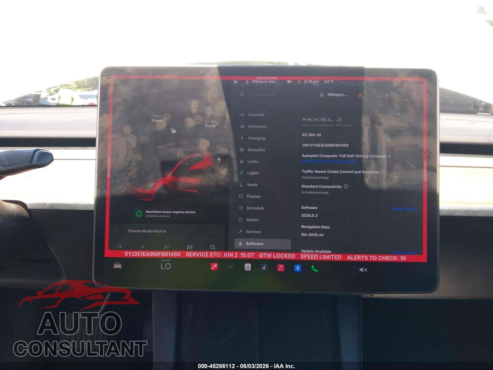 TESLA MODEL 3 2021 - 5YJ3E1EA9MF861450
