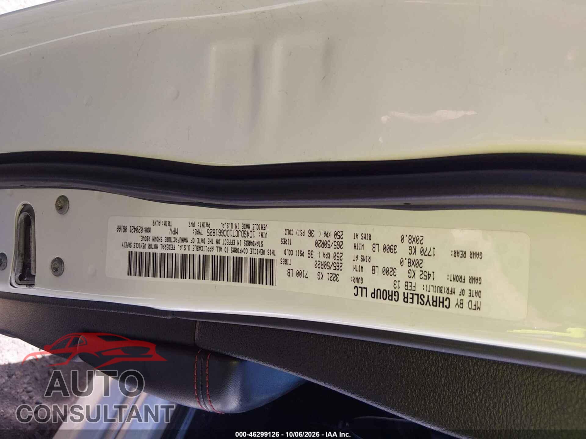 DODGE DURANGO 2013 - 1C4SDJCT1DC661825