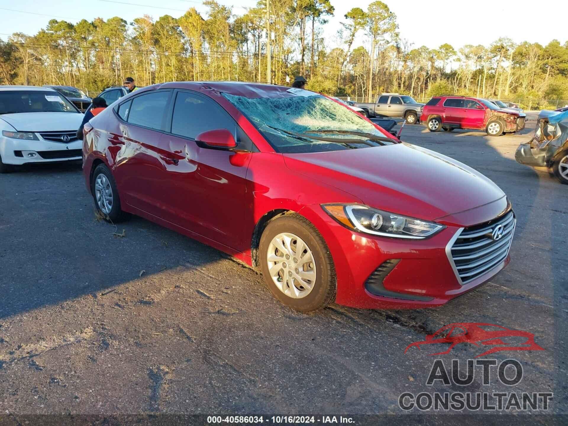 HYUNDAI ELANTRA 2017 - KMHD74LF1HU423416