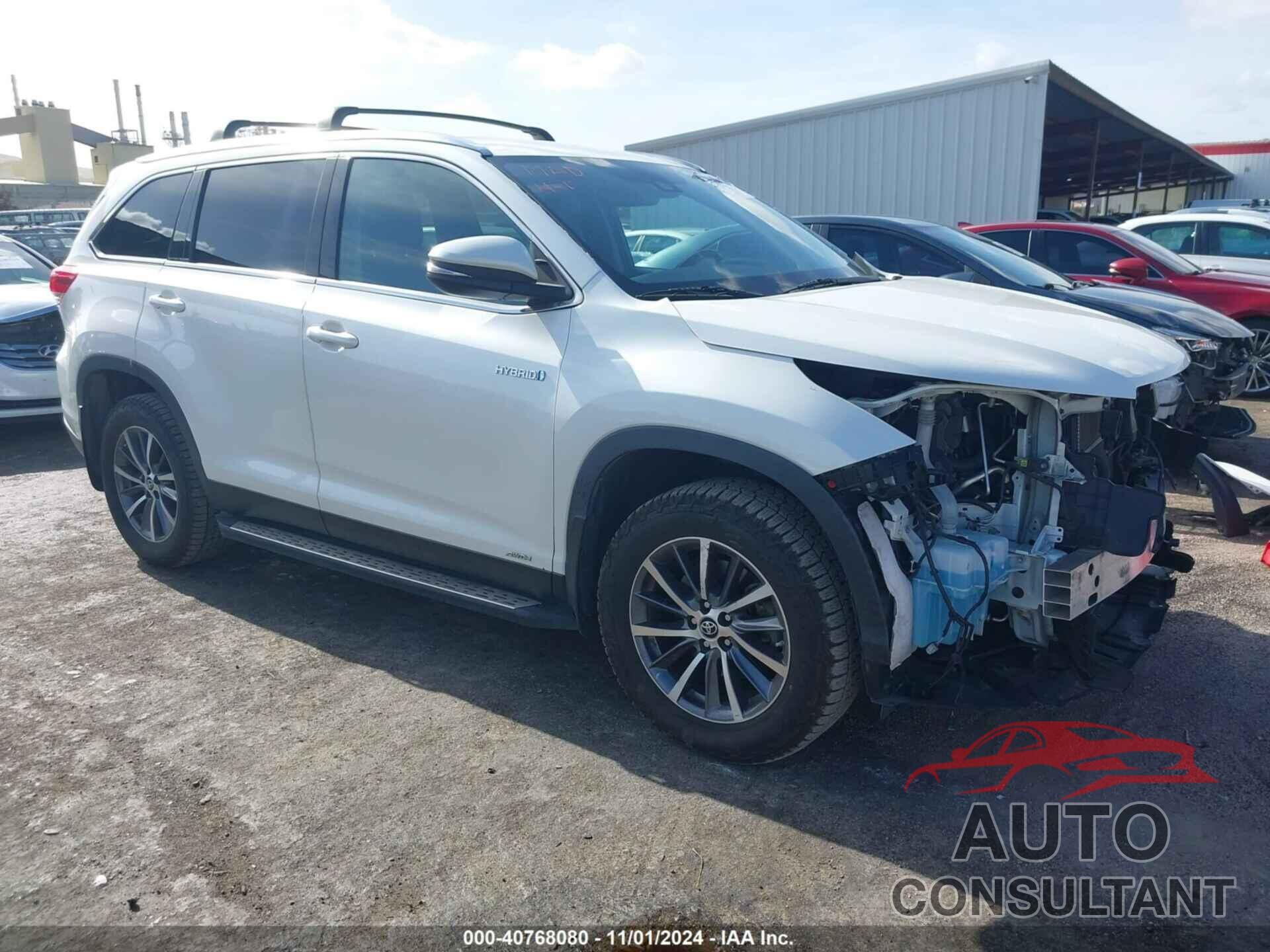 TOYOTA HIGHLANDER HYBRID 2019 - 5TDJGRFH7KS061928