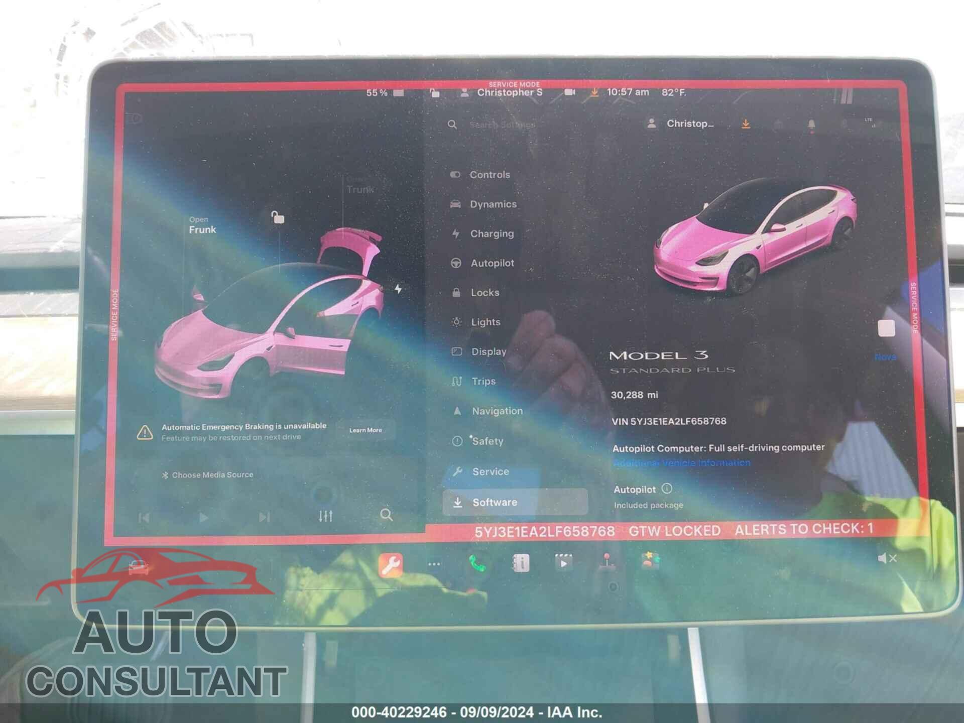 TESLA MODEL 3 2020 - 5YJ3E1EA2LF658768