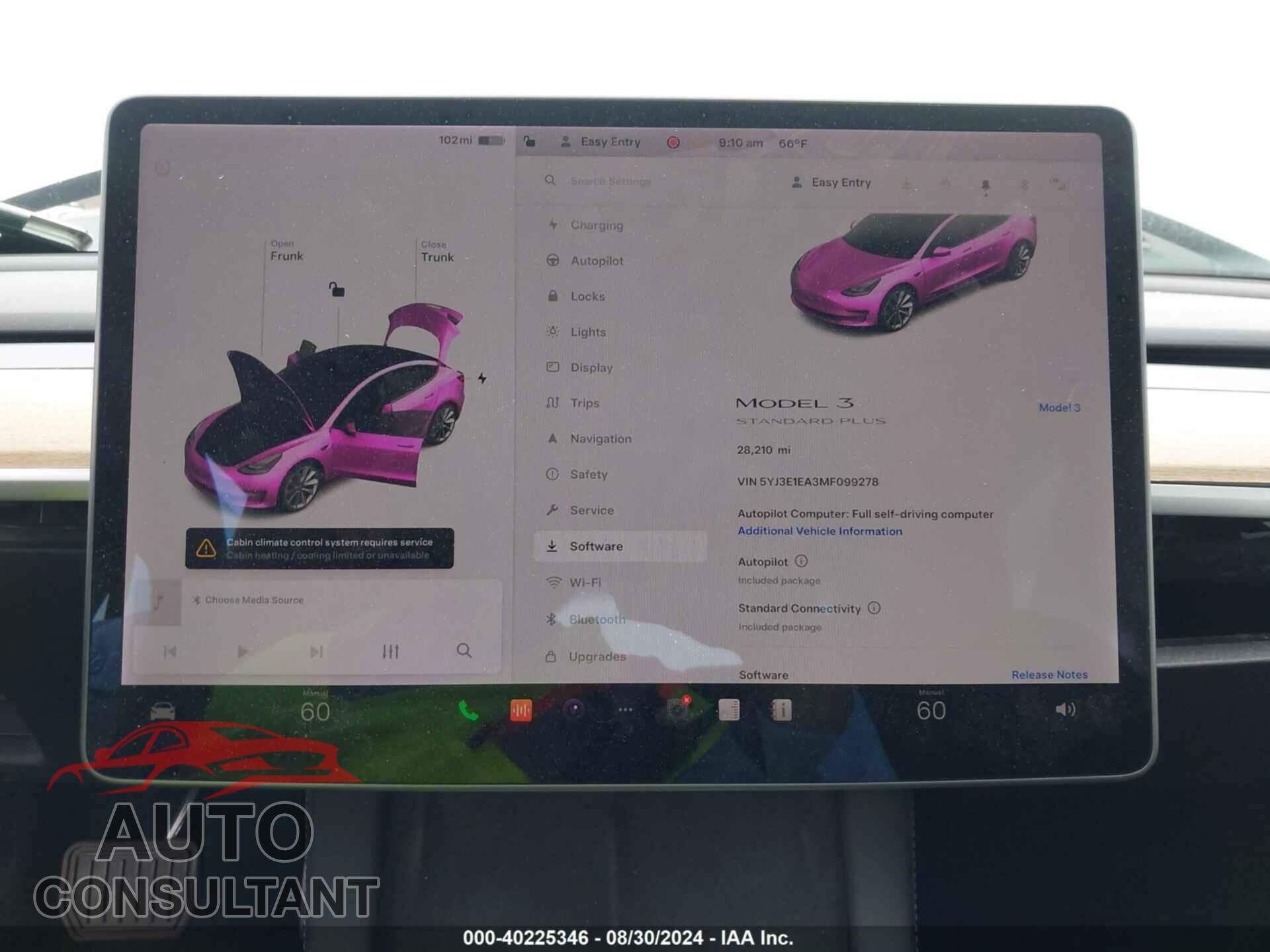 TESLA MODEL 3 2021 - 5YJ3E1EA3MF099278
