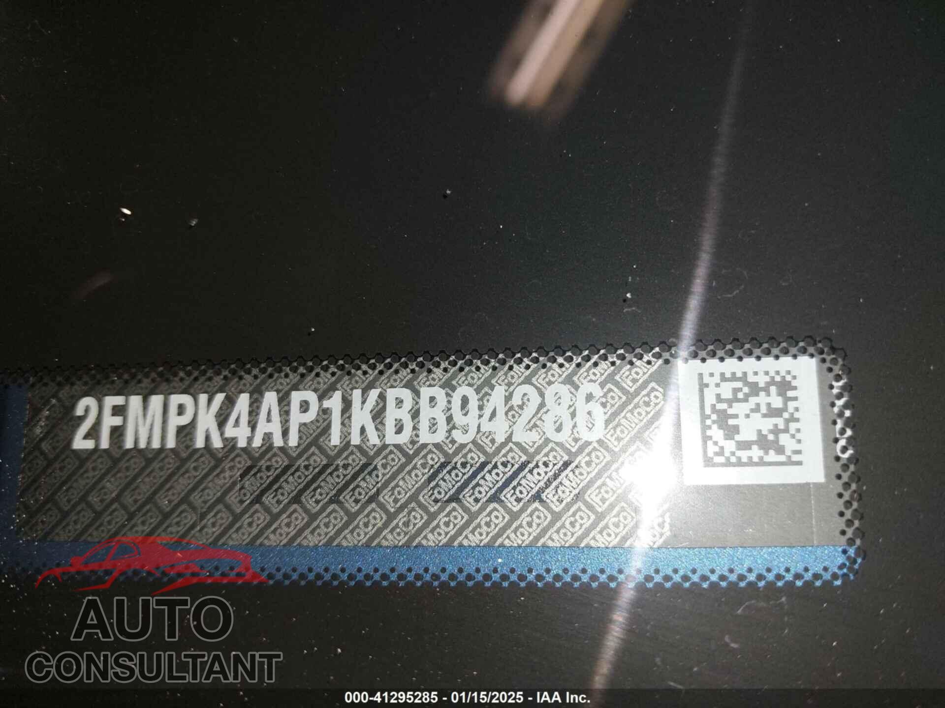 FORD EDGE 2019 - 2FMPK4AP1KBB94286