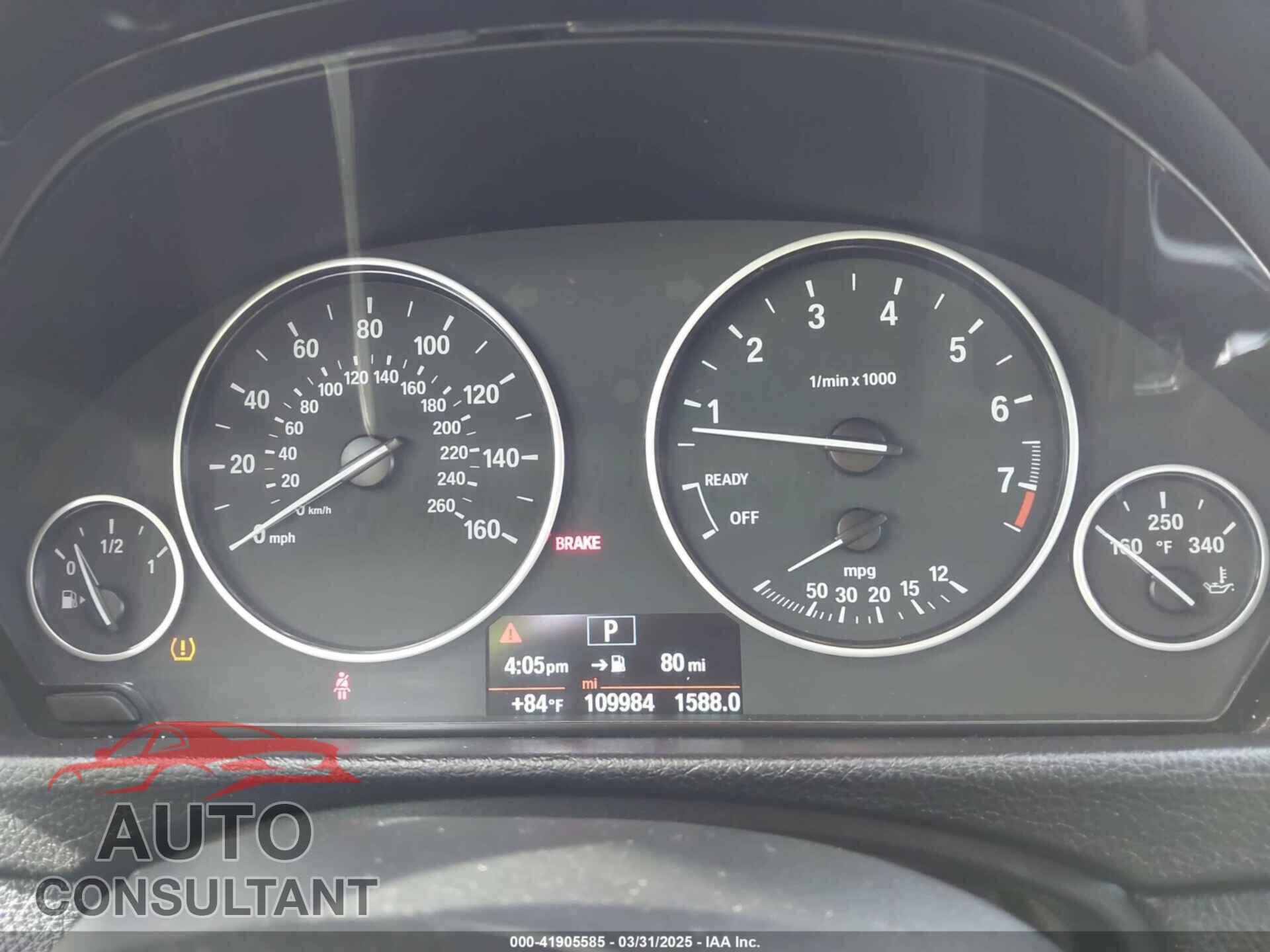 BMW 320I 2016 - WBA8E1G55GNU10623