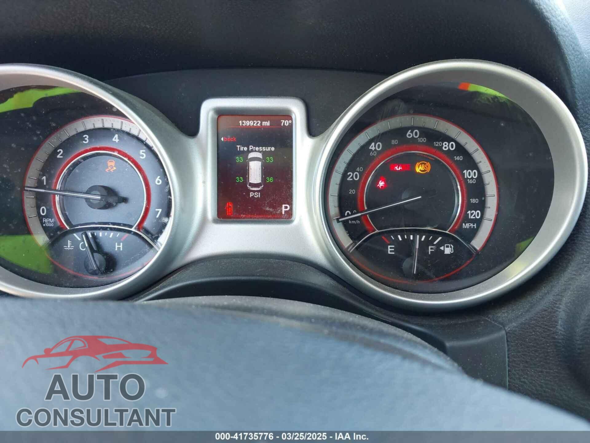 DODGE JOURNEY 2012 - 3C4PDCAB2CT204357