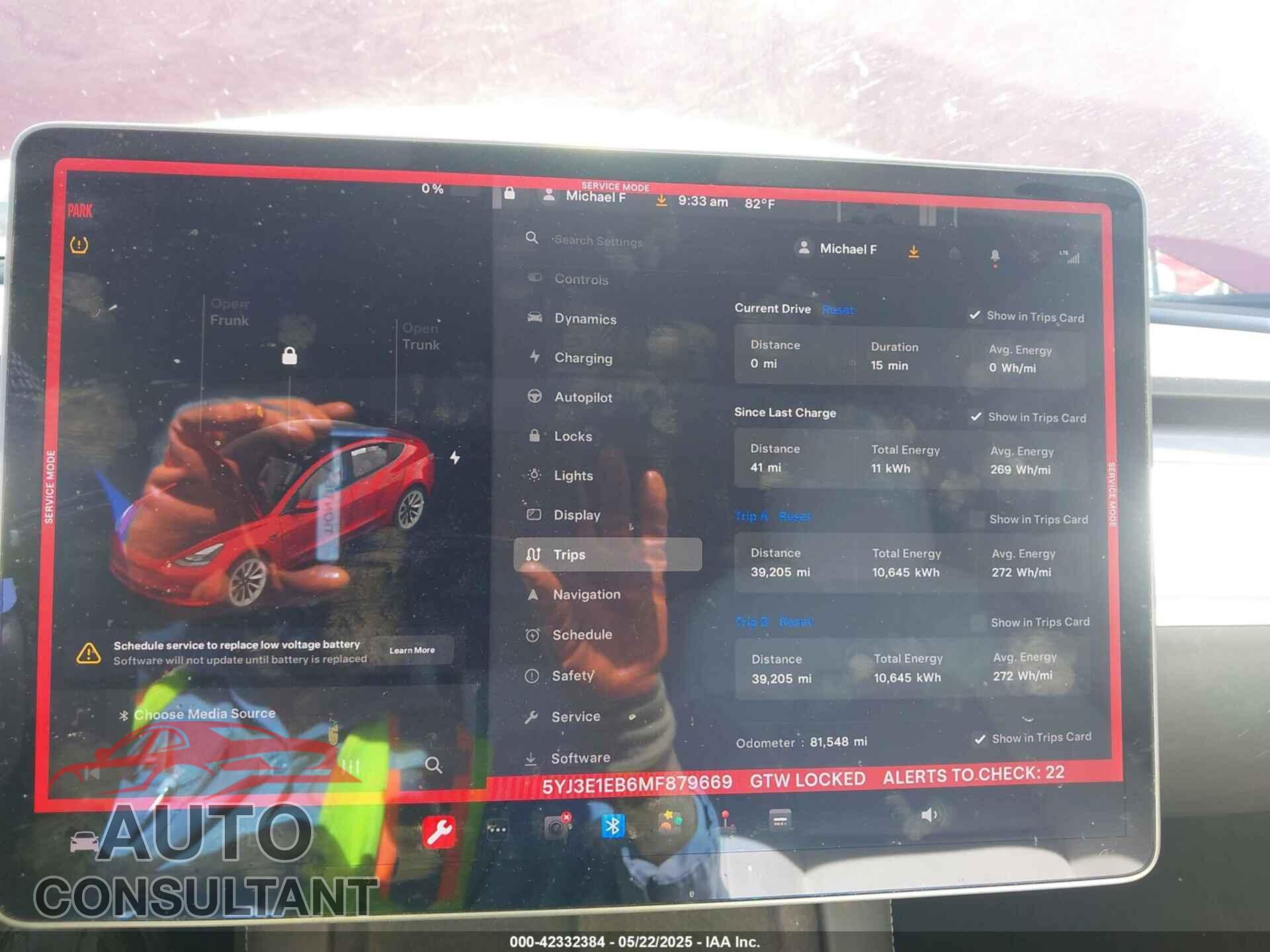 TESLA MODEL 3 2021 - 5YJ3E1EB6MF879669