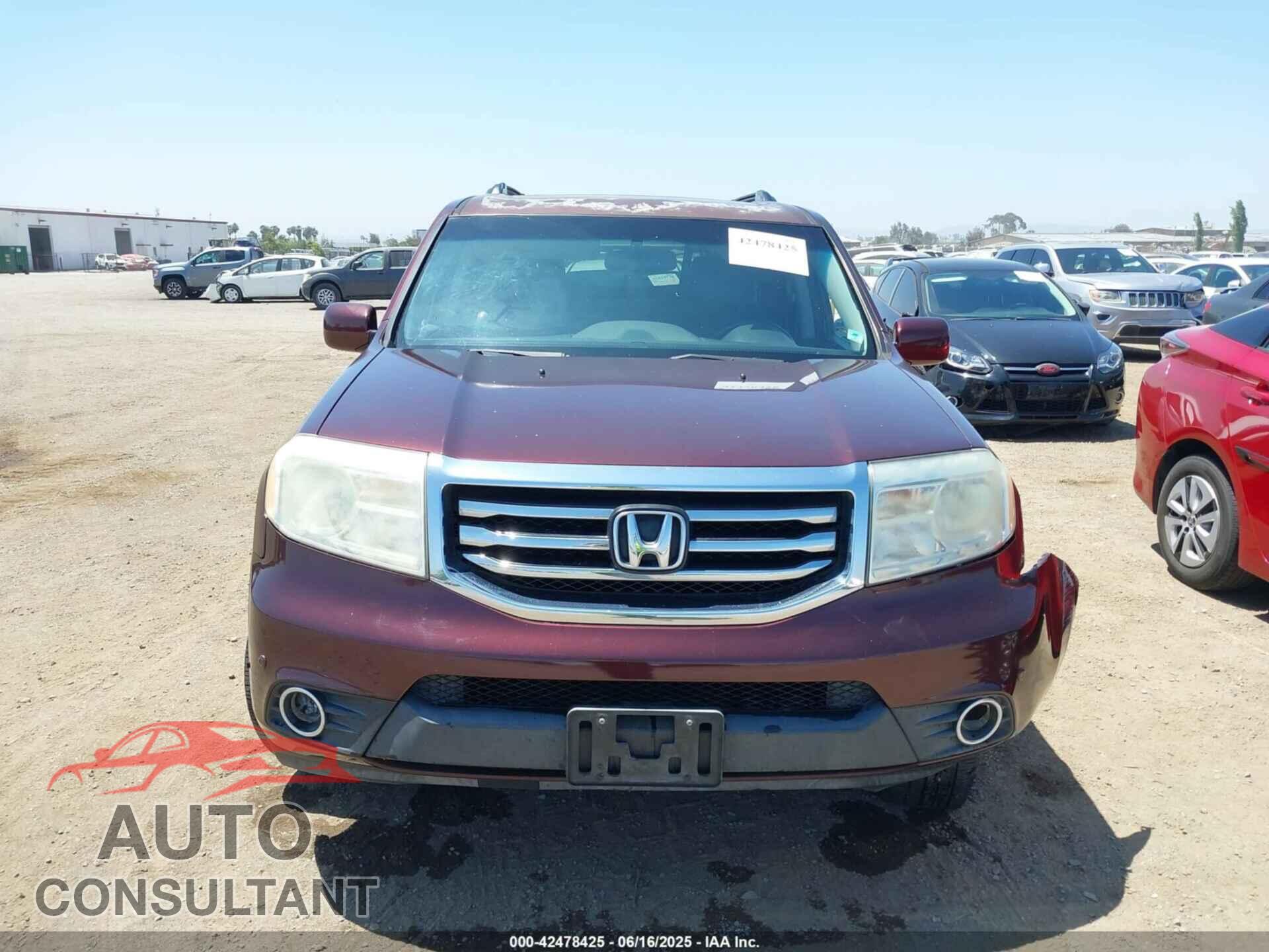 HONDA PILOT 2012 - 5FNYF3H93CB007603