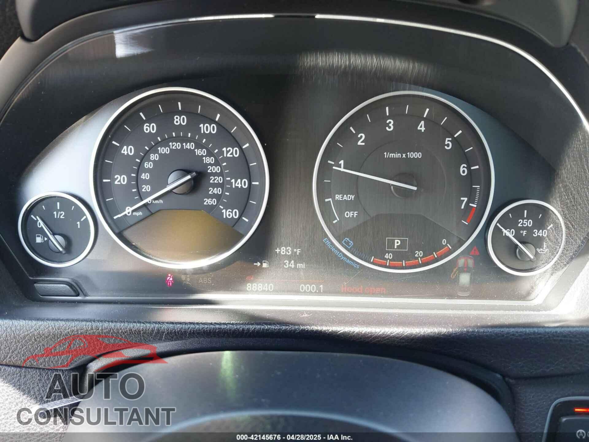 BMW 320I 2016 - WBA8E1G52GNU12202