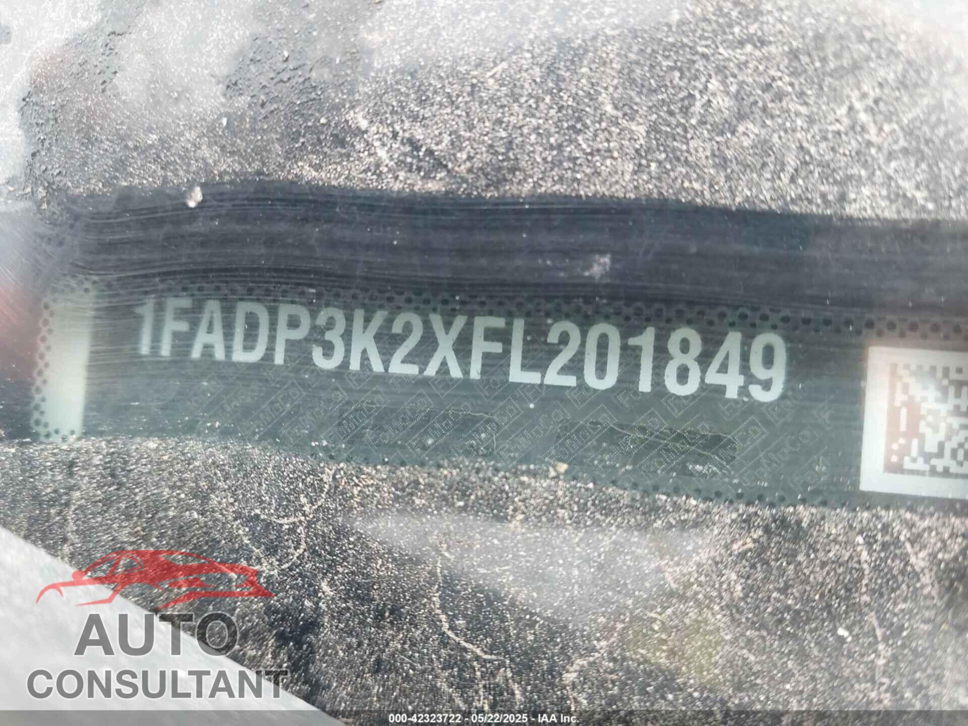 FORD FOCUS 2015 - 1FADP3K2XFL201849