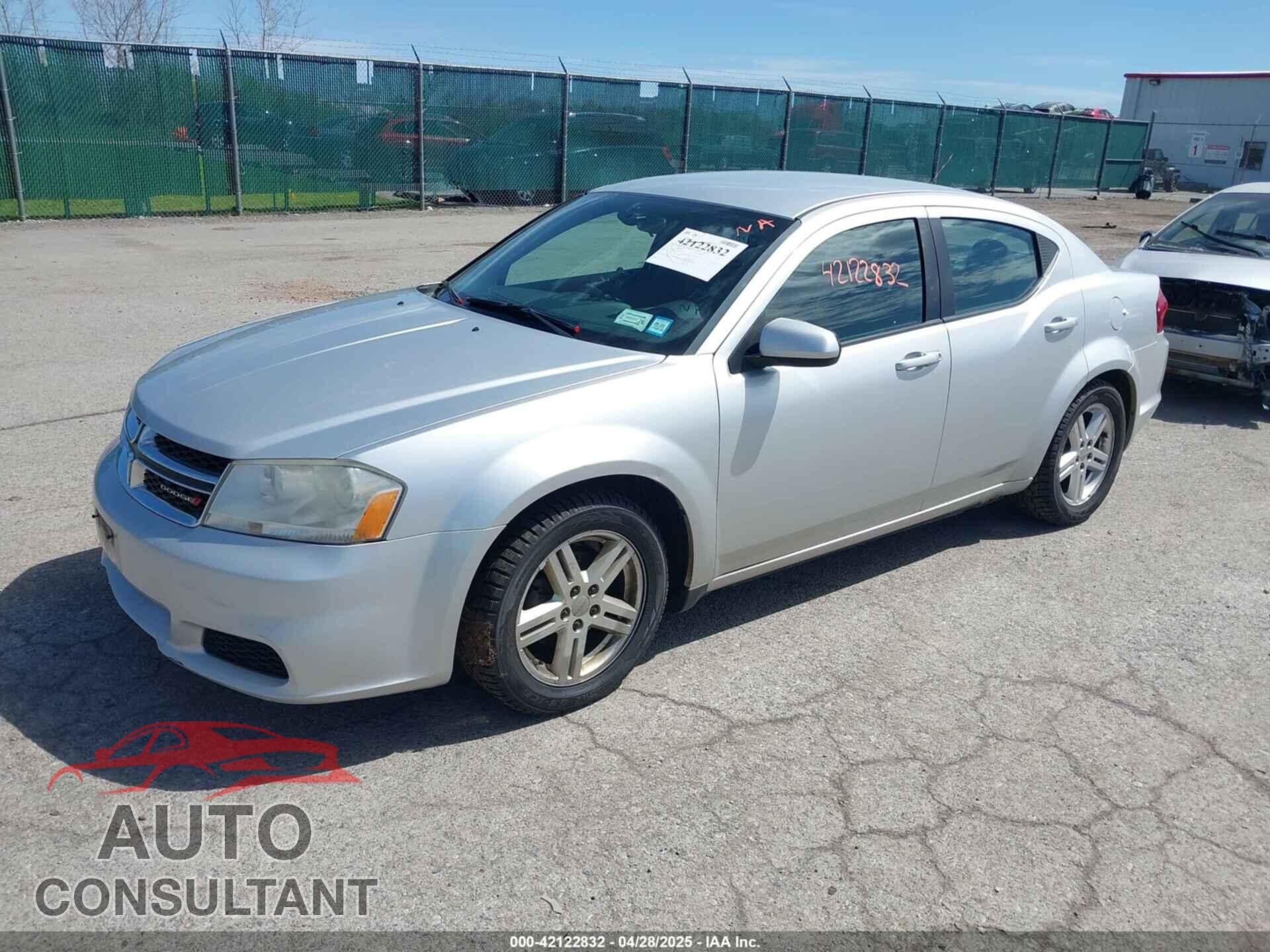 DODGE AVENGER 2012 - 1C3CDZCB4CN272422